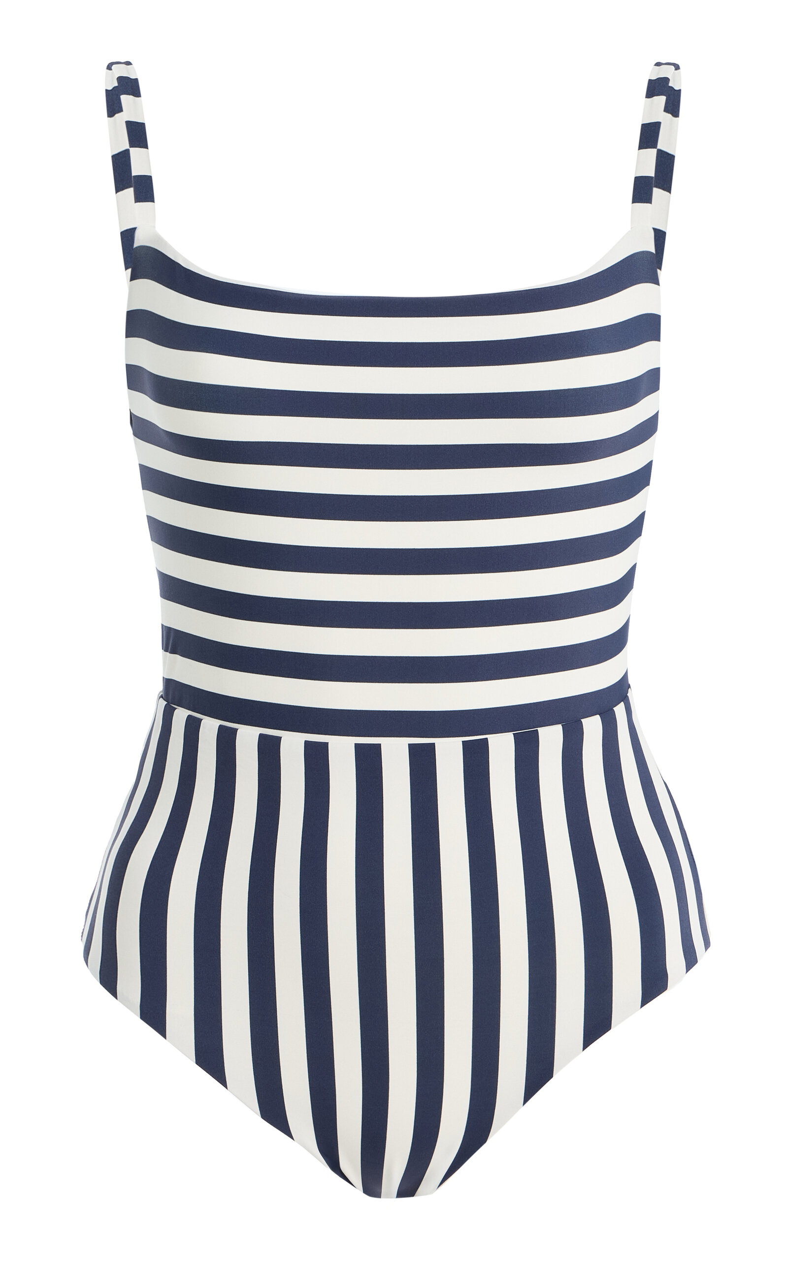 Anemos Exclusive Striped Square-Neck One-Piece Swimsuit