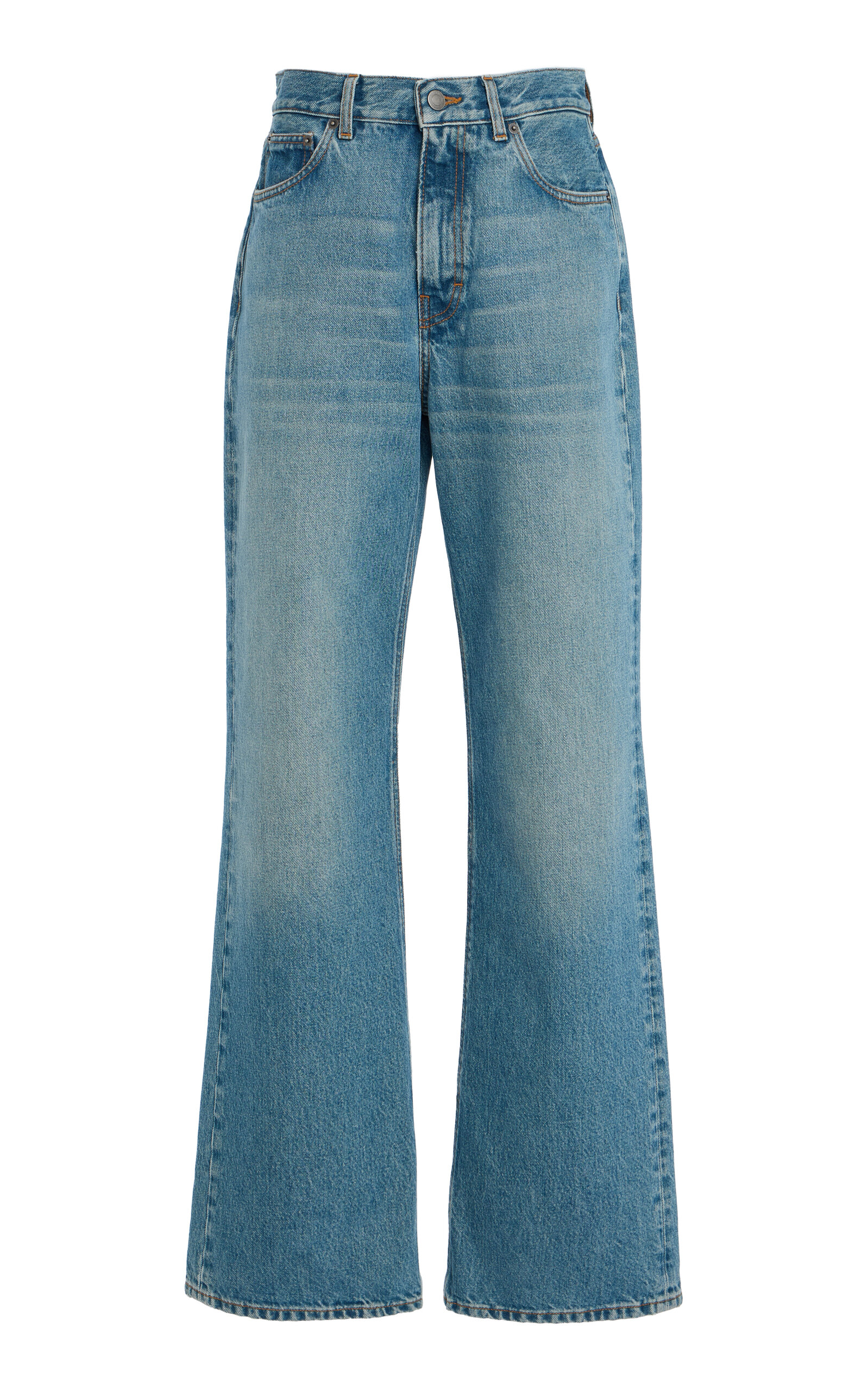 HAIKURE KOREA RIGID MID-RISE FLARED-LEG JEANS 