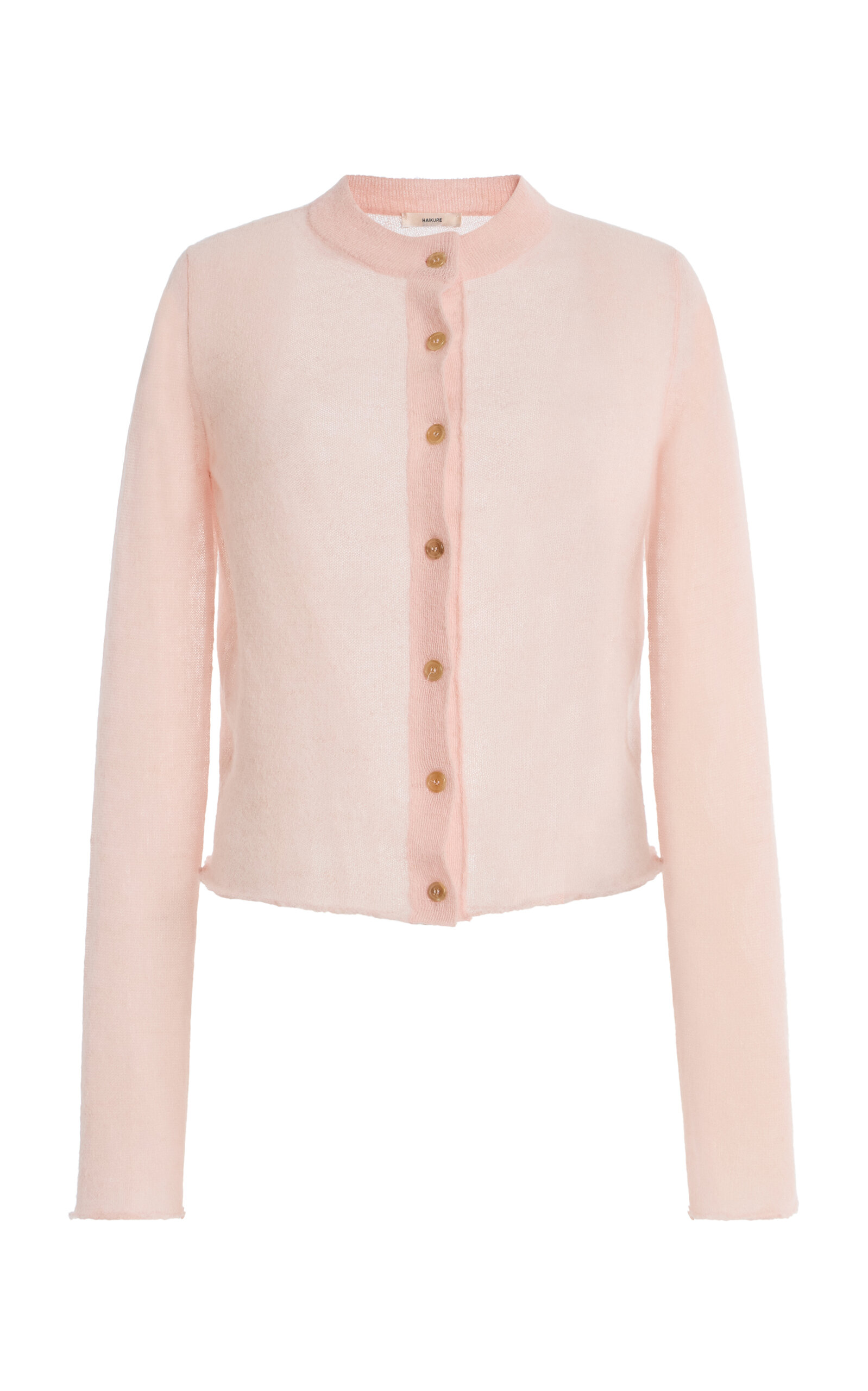 Haikure Sally Wool; Cashmere And Silk Cardigan In Pink