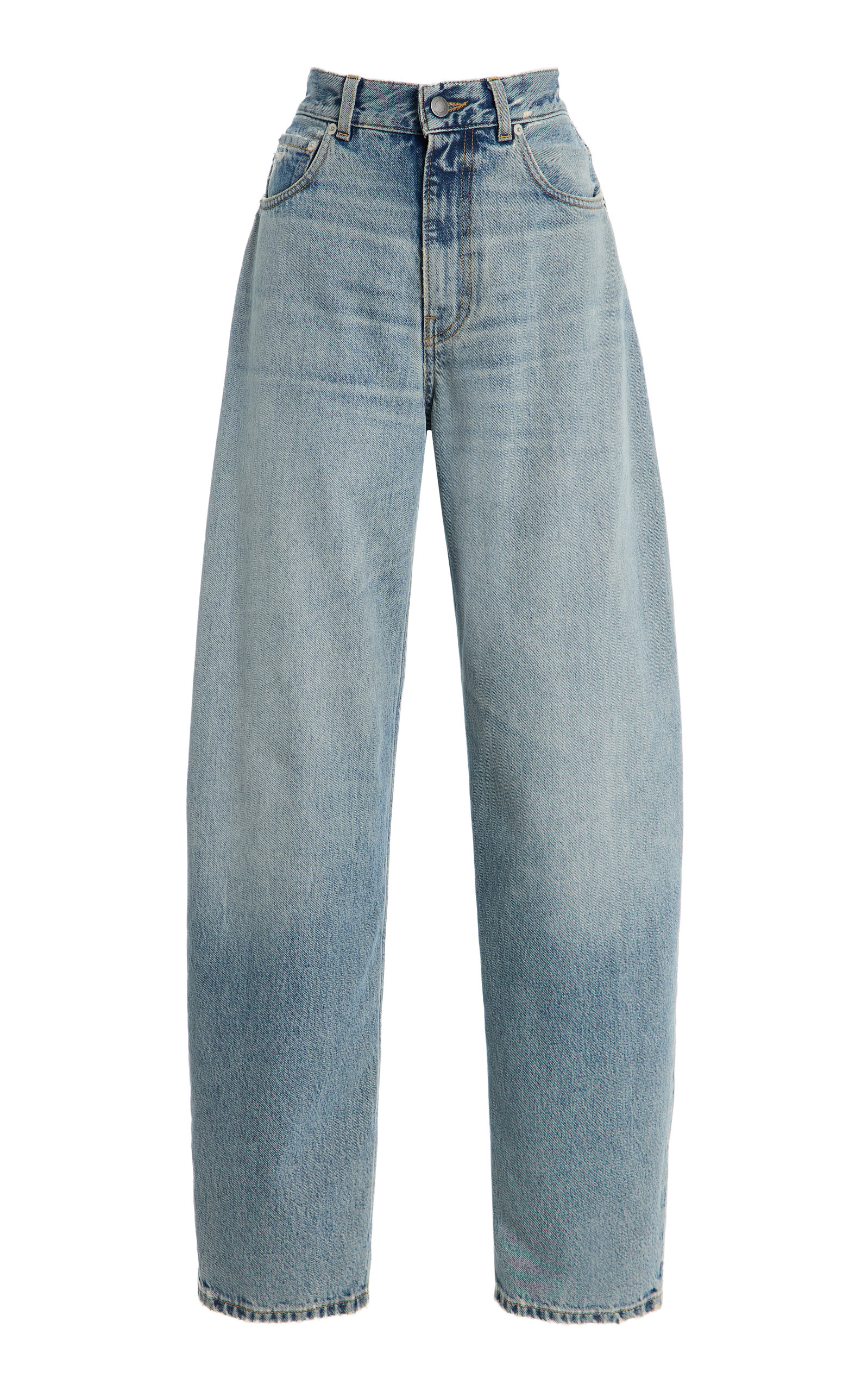 Haikure Bibi Rigid Mid-rise Balloon-leg Jeans In Blue