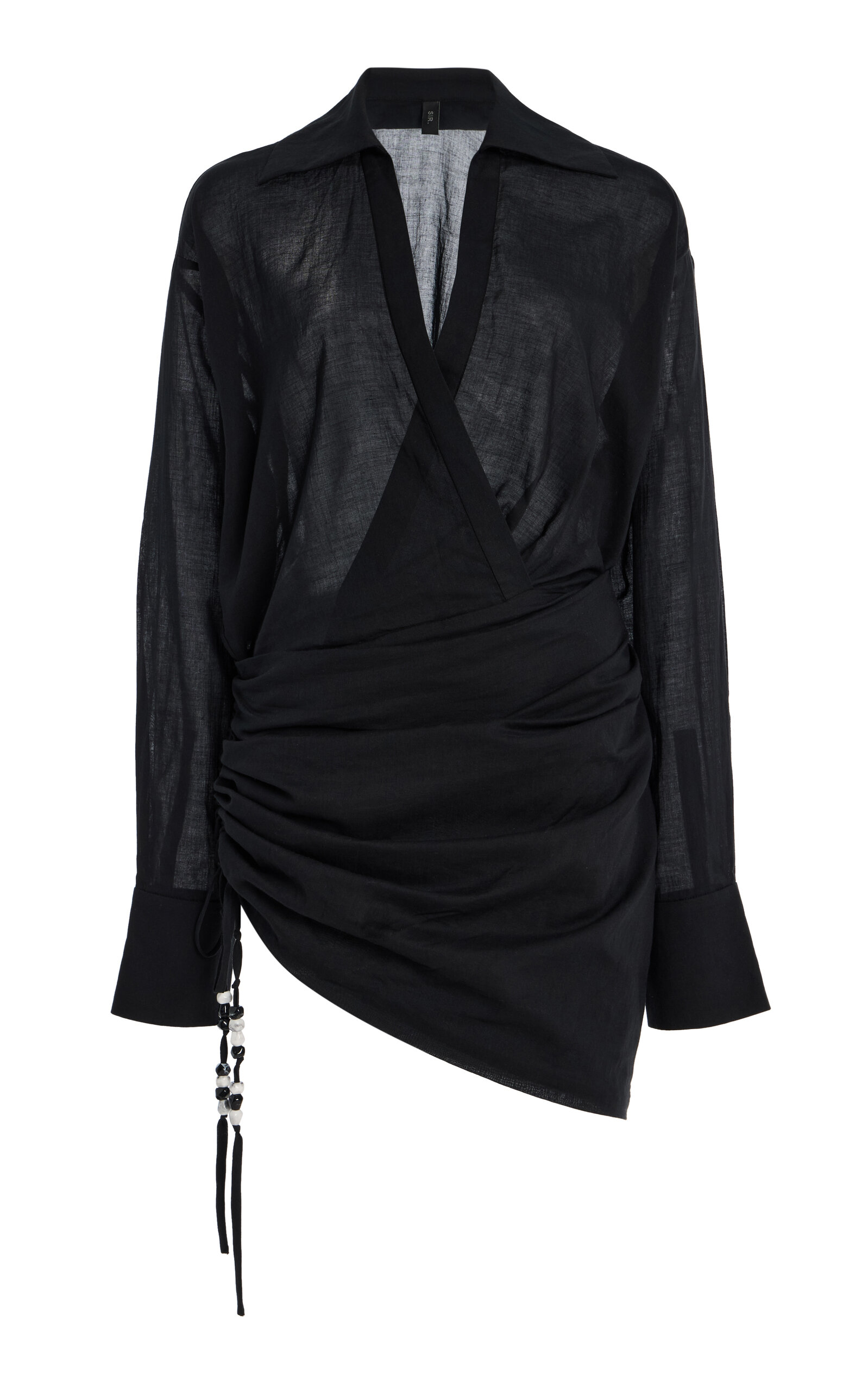 SIR. Azura Cotton Mini Dress - Black