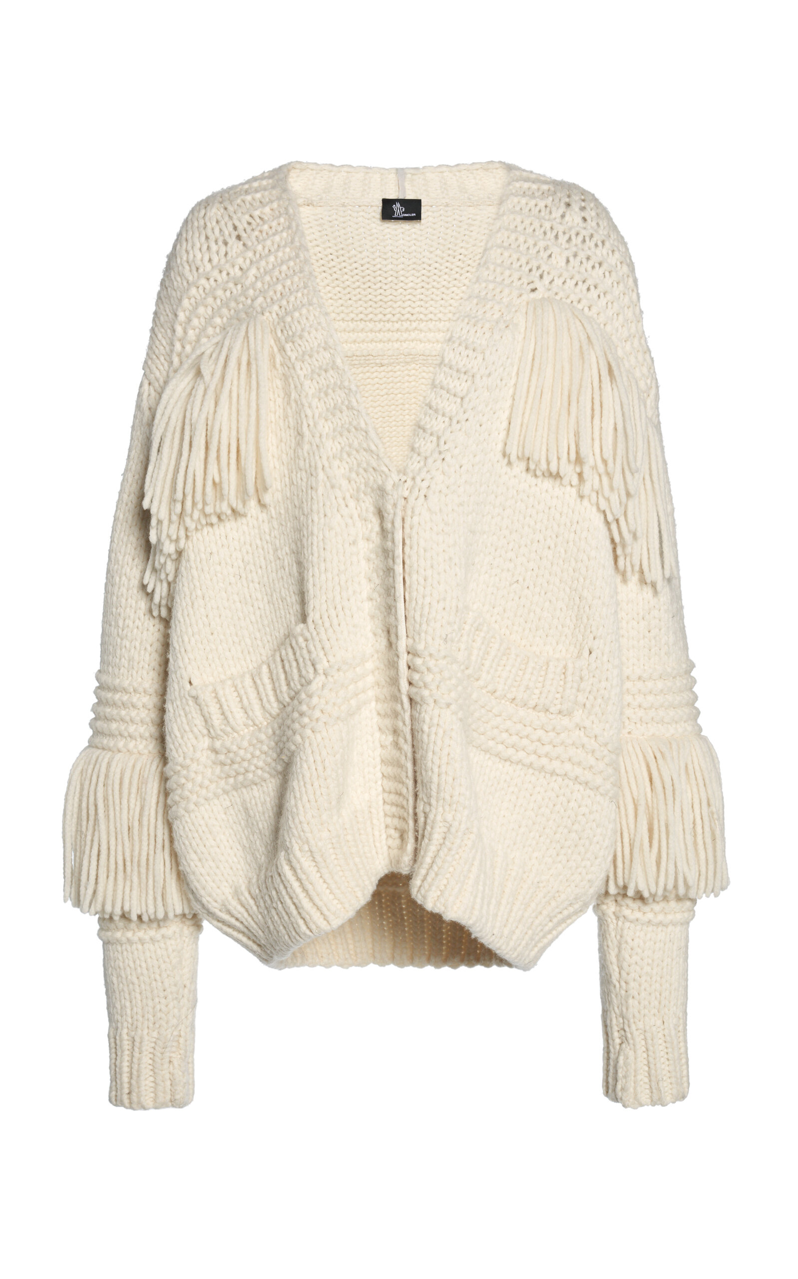Moncler Wool Cardigan In White