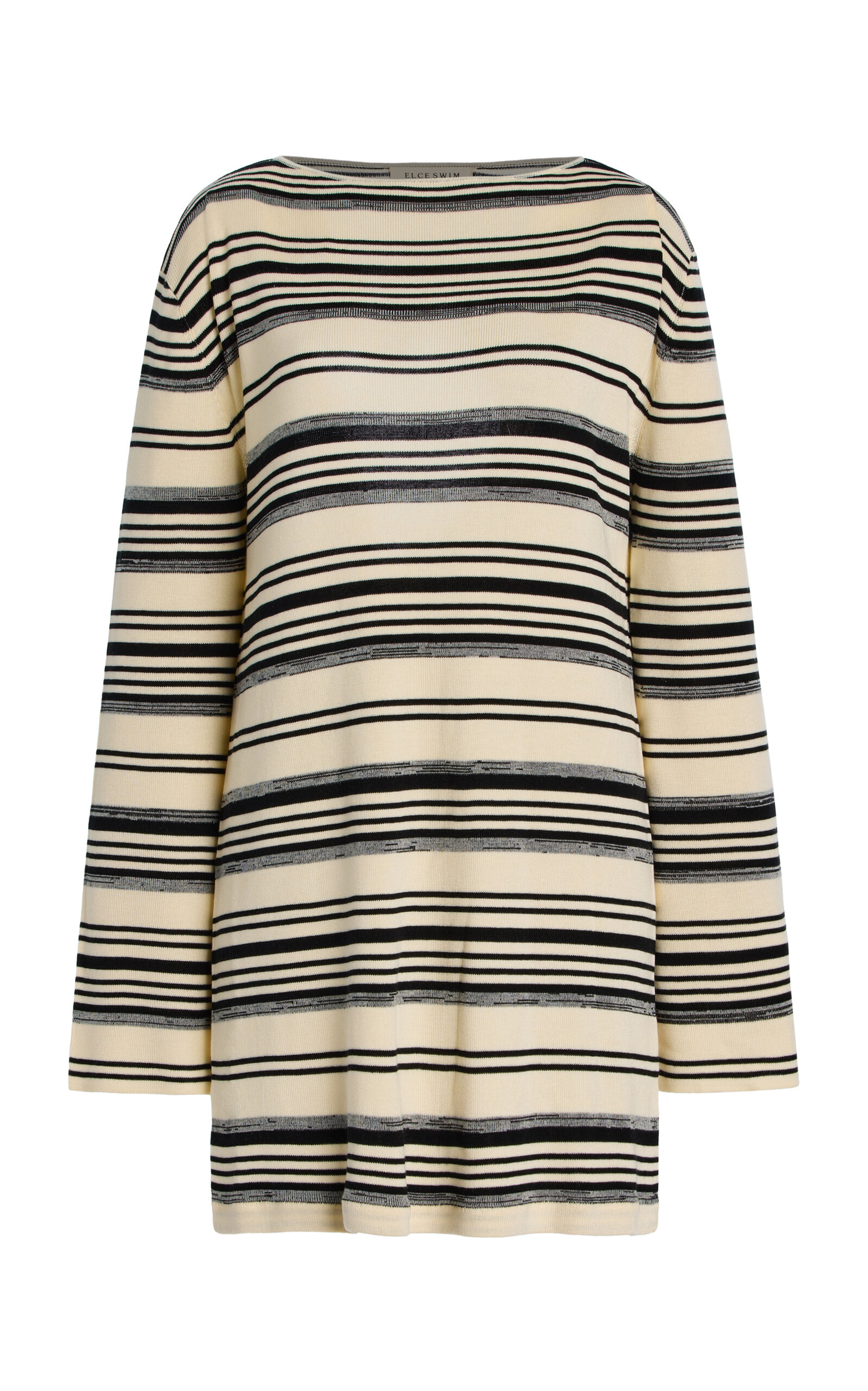 Exclusive Rio Open-Back Striped-Knit Mini Dress
