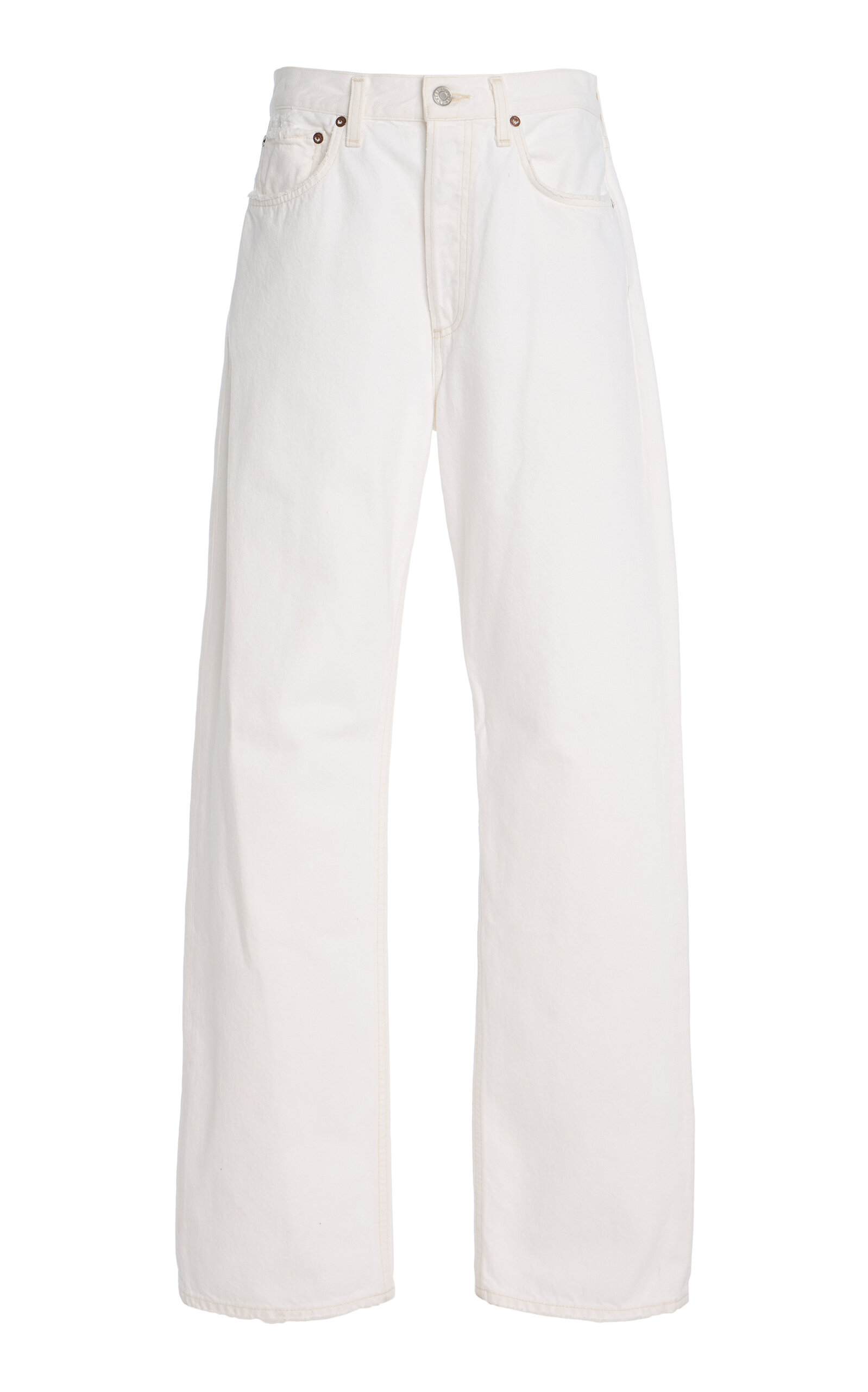 Agolde Kelly Rigid High-rise Straight-leg Jeans In White