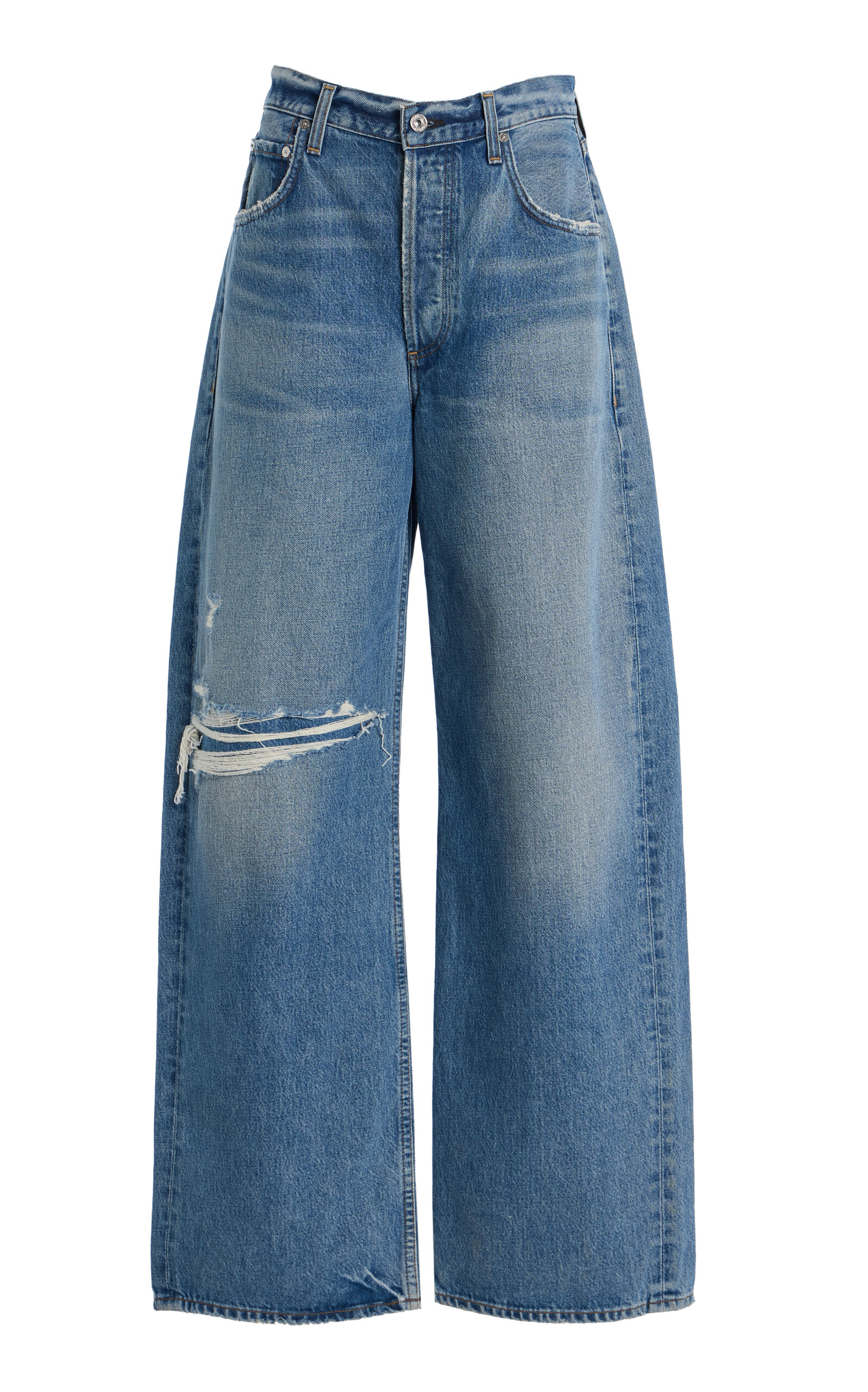 Citizen Of Humanity Ayla Rigid High-rise Baggy Jeans In Medium Wash