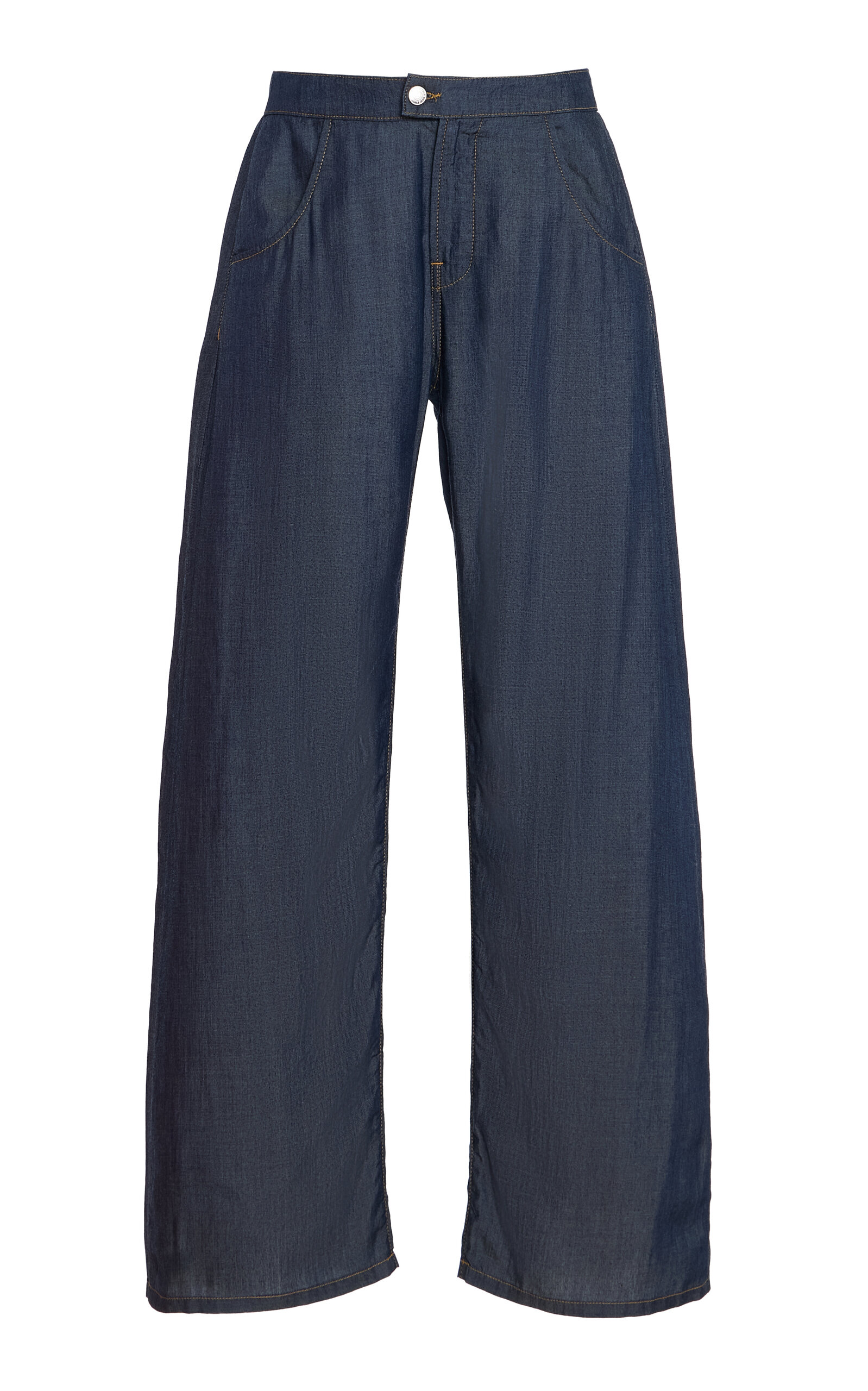 EB Denim Eddie Bowed Denim Pants - Navy