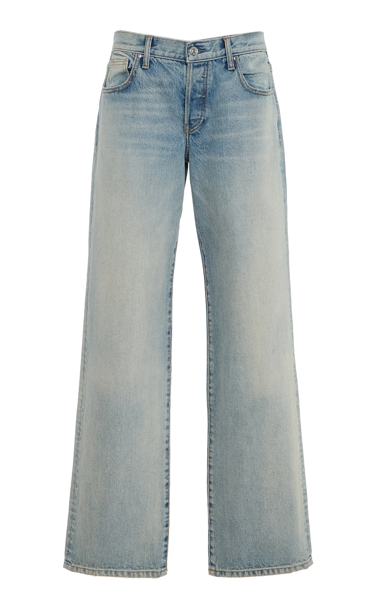 EB Denim Rigid Low-Rise Baggy Jeans - Light Wash