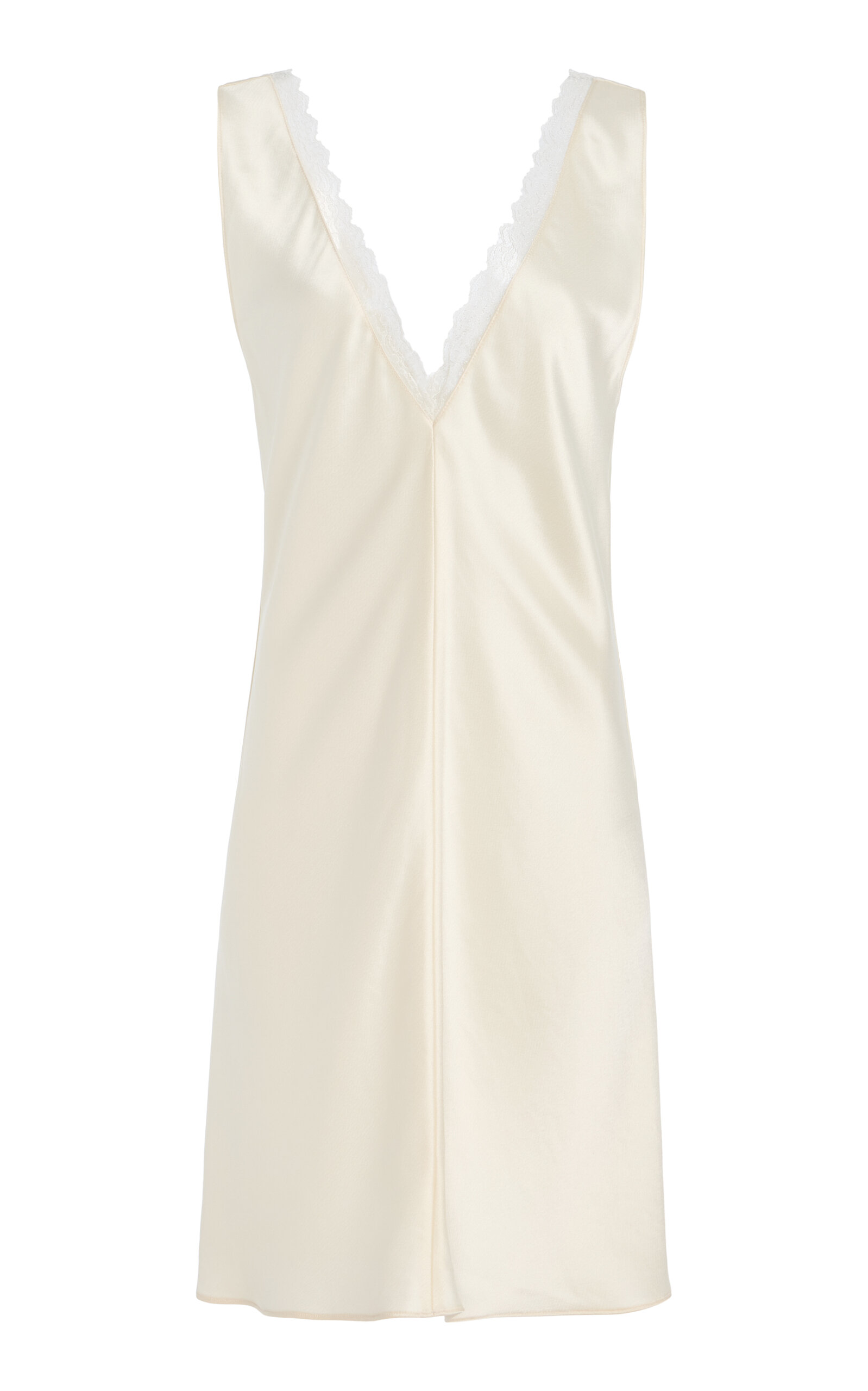 Leset Barb Lace-Trimmed Satin Mini Dress - Women's Clothing