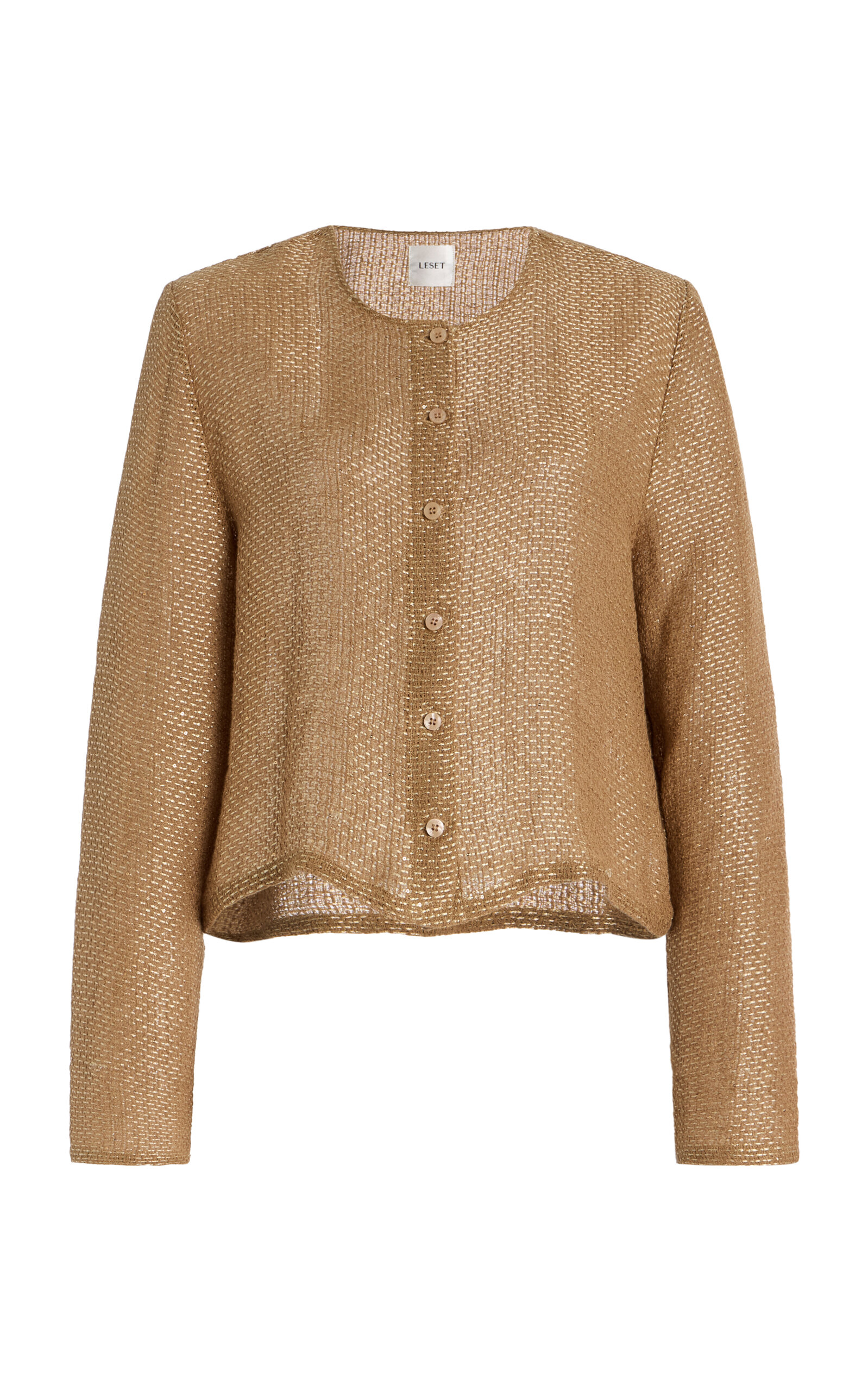 Leset Stella Knit Linen-Blend Cardigan