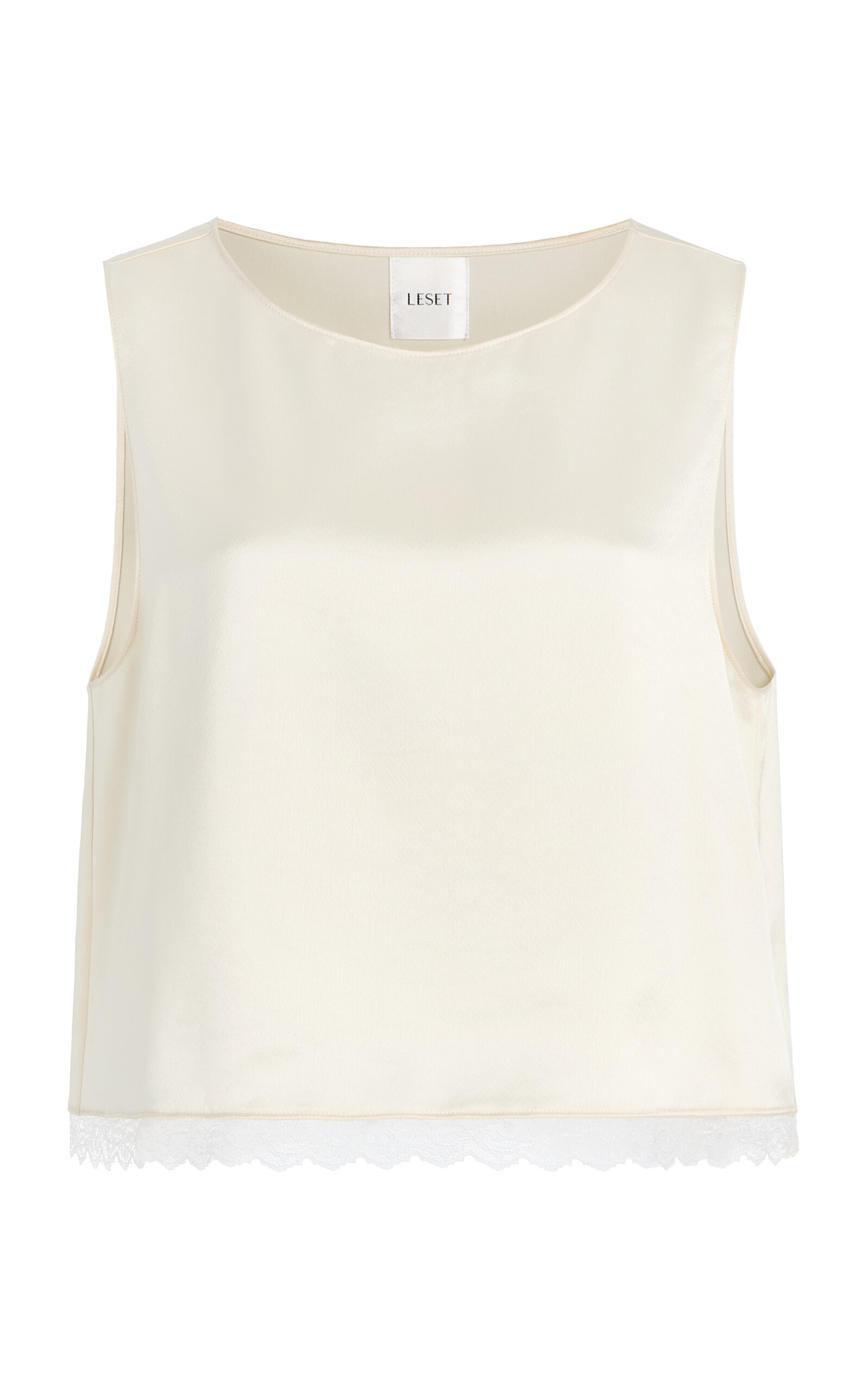 Leset Barb Lace Cropped Top