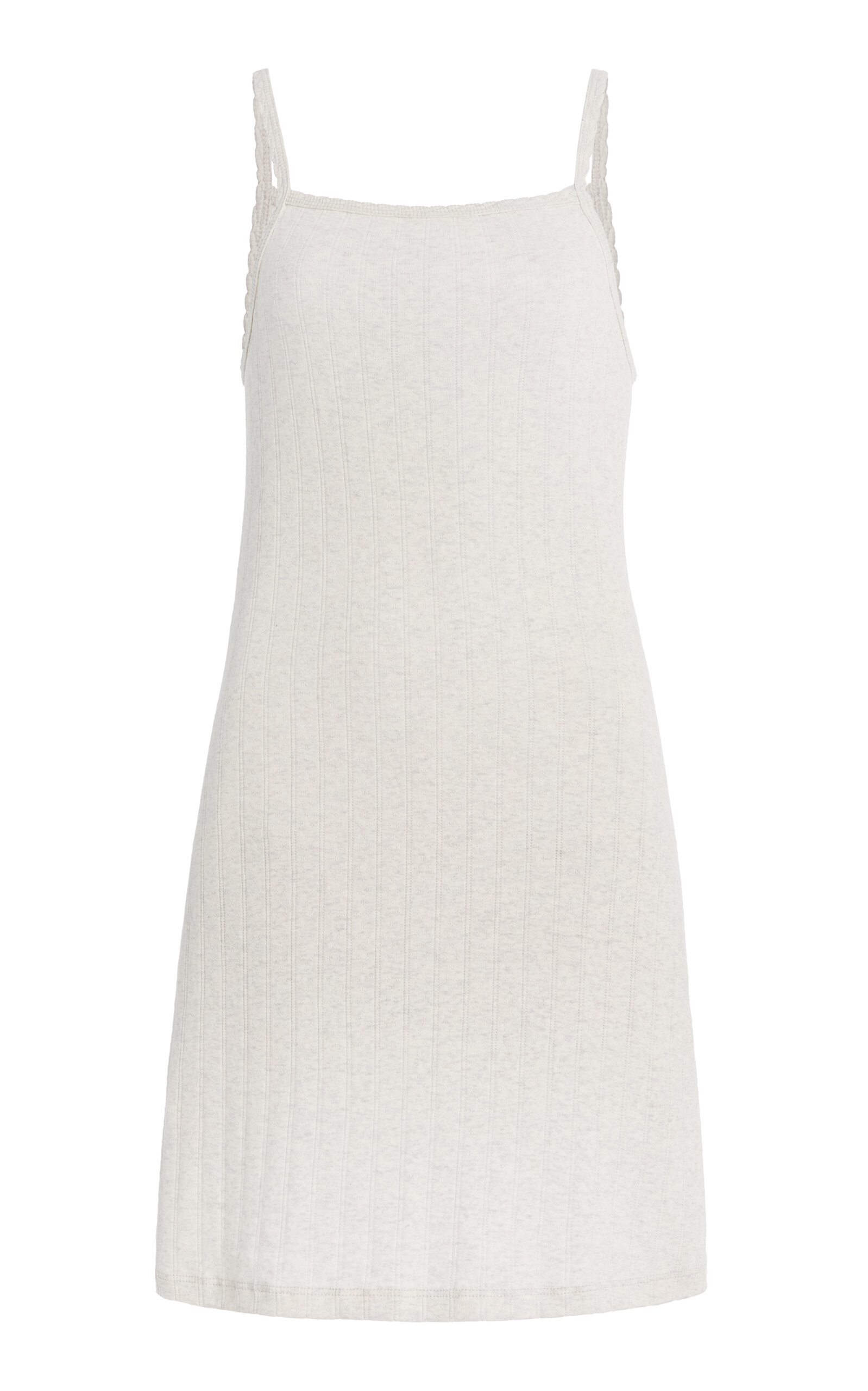 Shop Leset Pointelle-knit Cotton Mini Dress