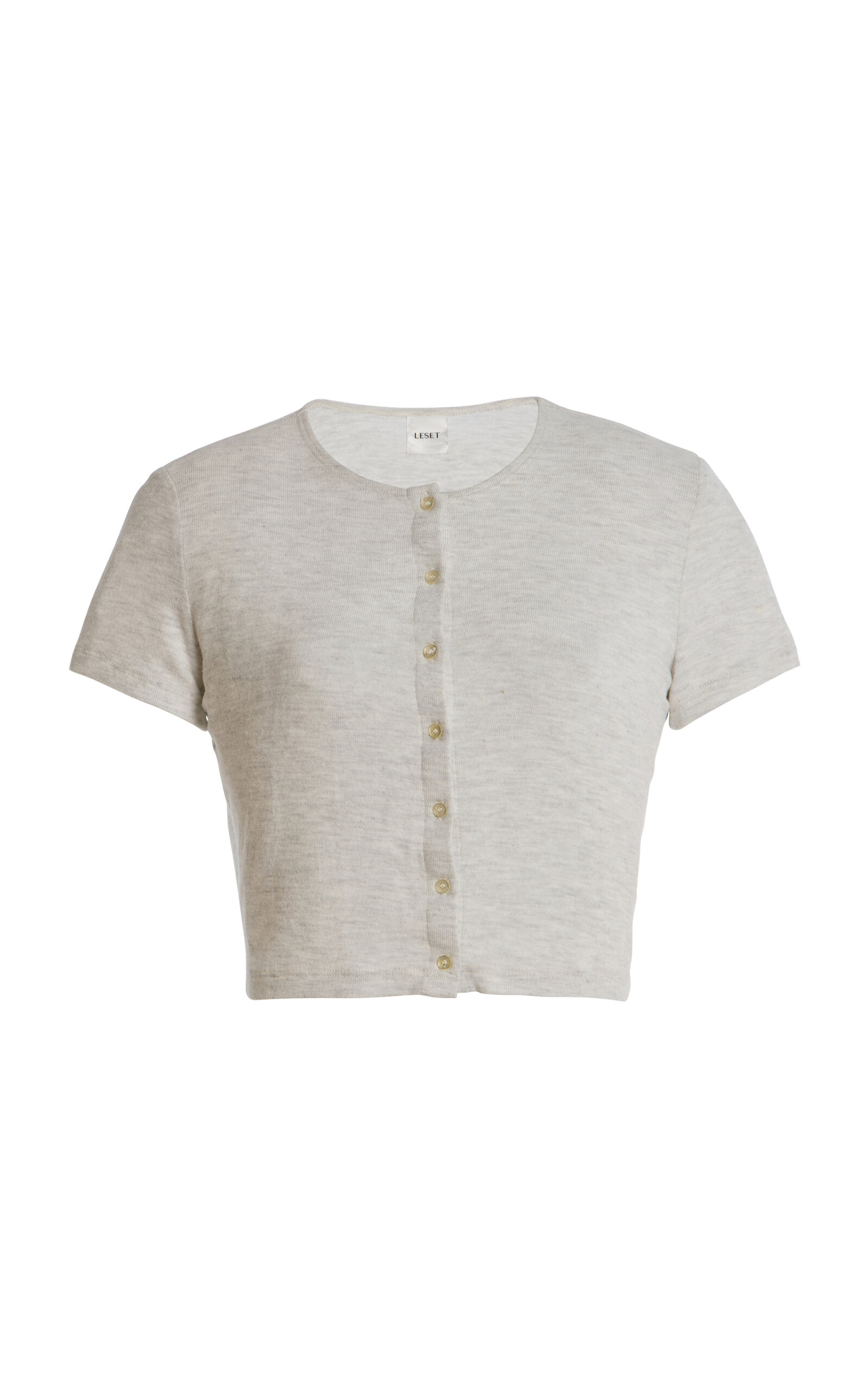 Shop Leset Lauren Cropped Jersey Cardigan