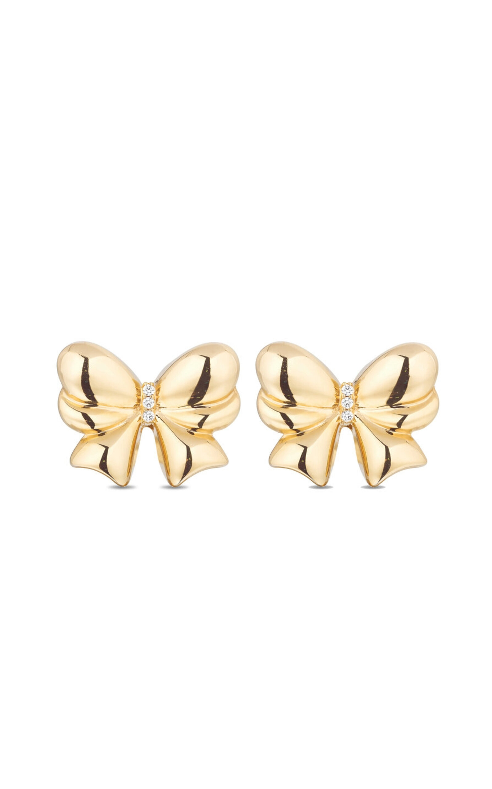 MASON AND BOOKS EVIE 14K YELLOW GOLD DIAMOND STUD EARRINGS