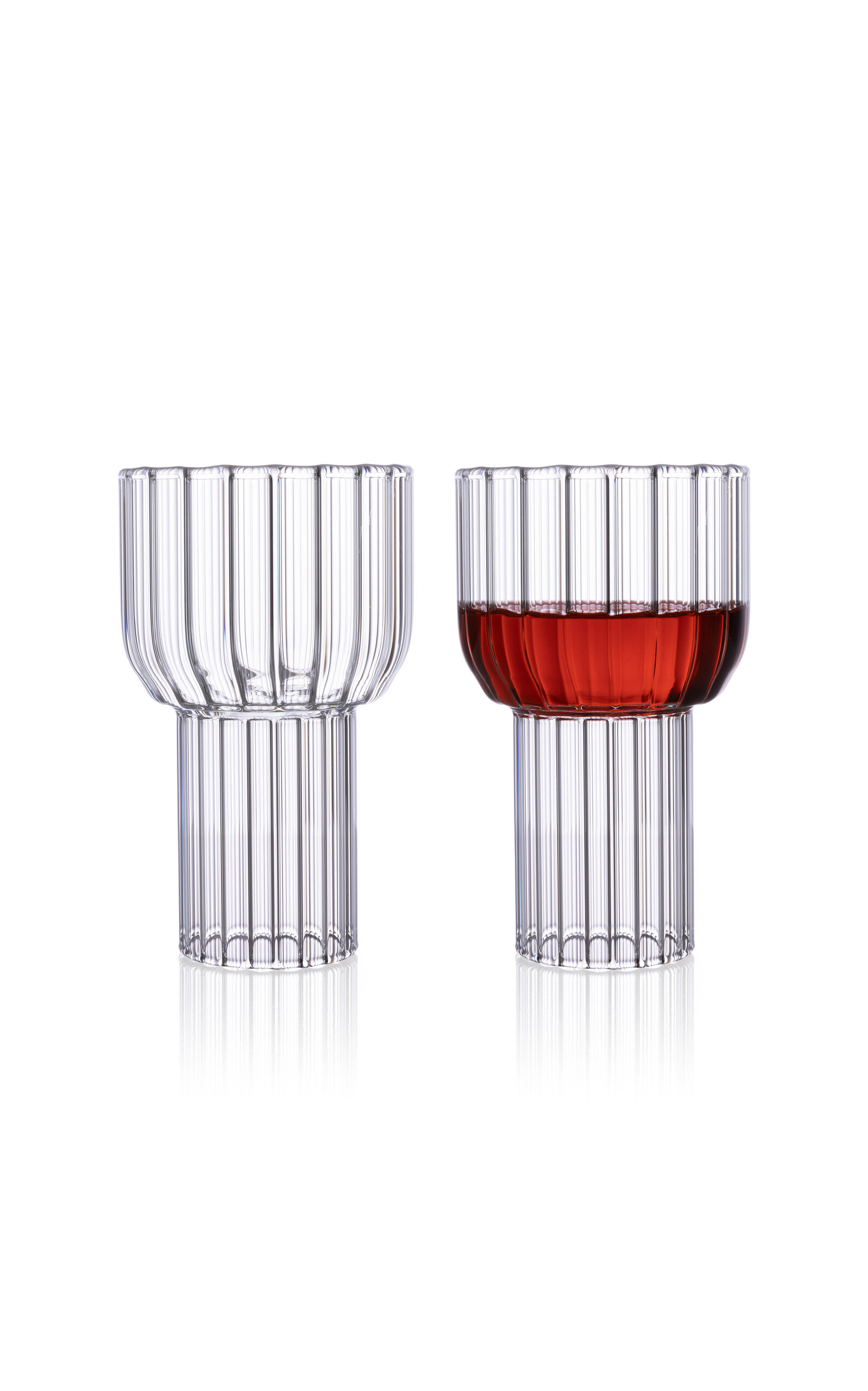 Fferrone Set-of-two Frances Wine Glass In Clear
