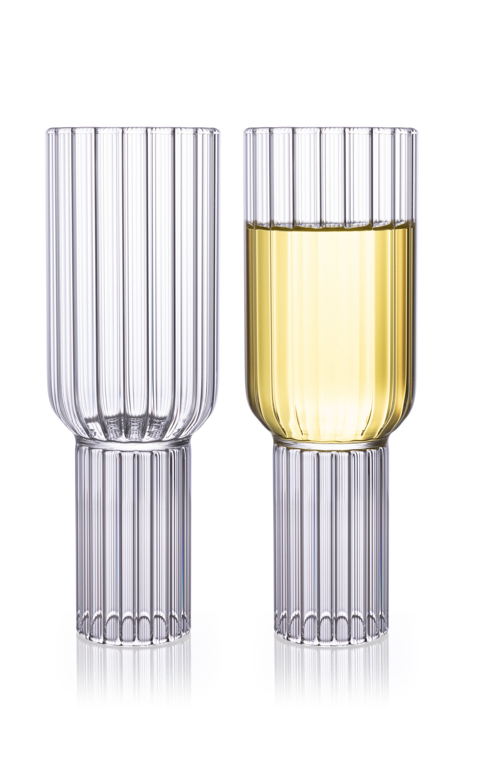 Fferrone Set-of-two Frances Champagne Flutes In Clear