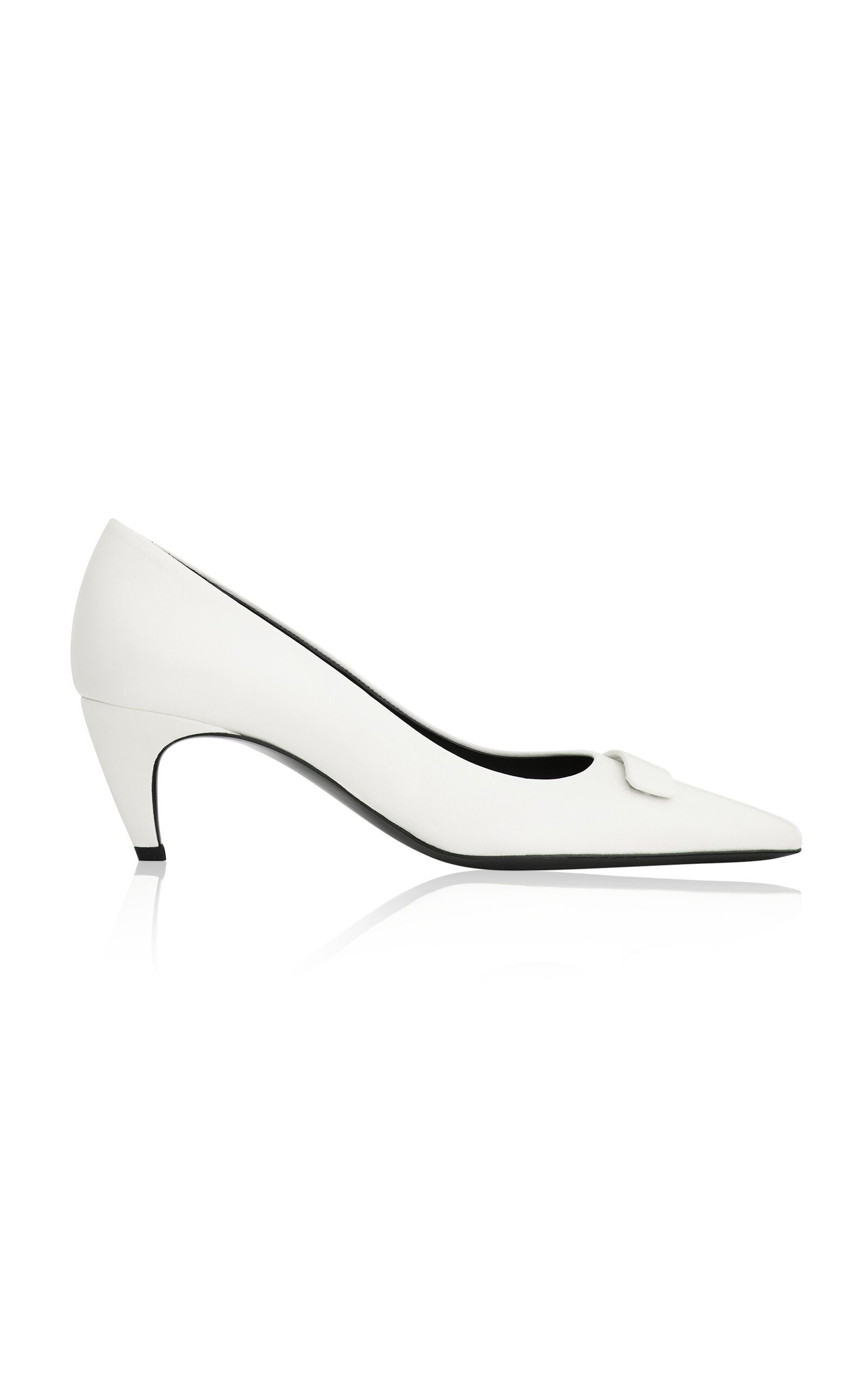 JUDE Blade Leather Pumps - White