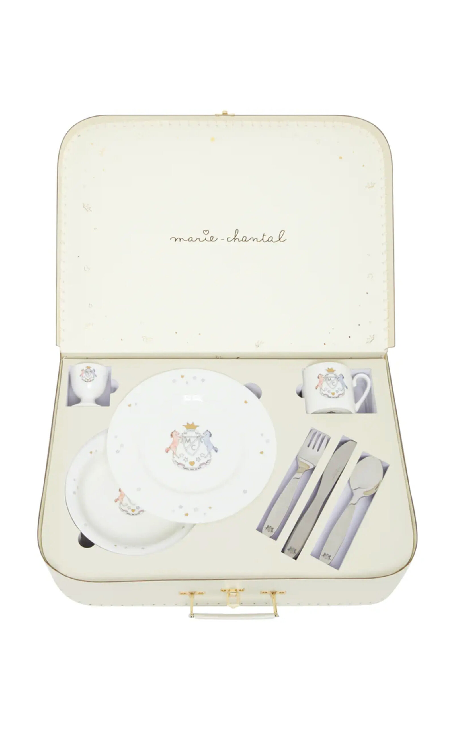 Marie-Chantal Crest Collection Breakfast Suitcase Set