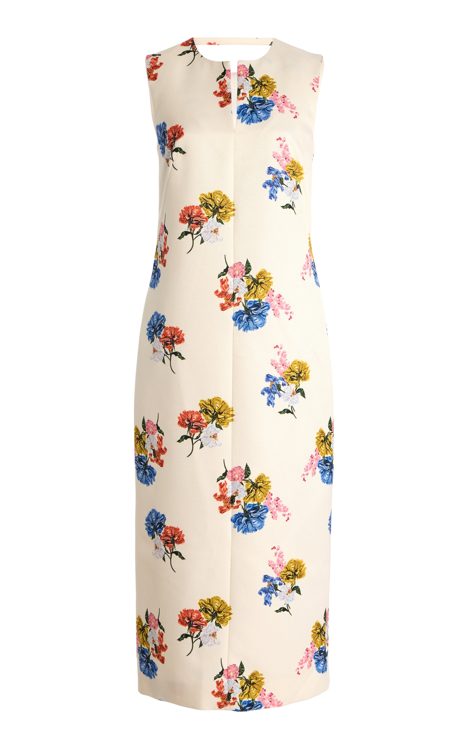 Emilia Wickstead Ludie Floral Column Midi Dress In Floral