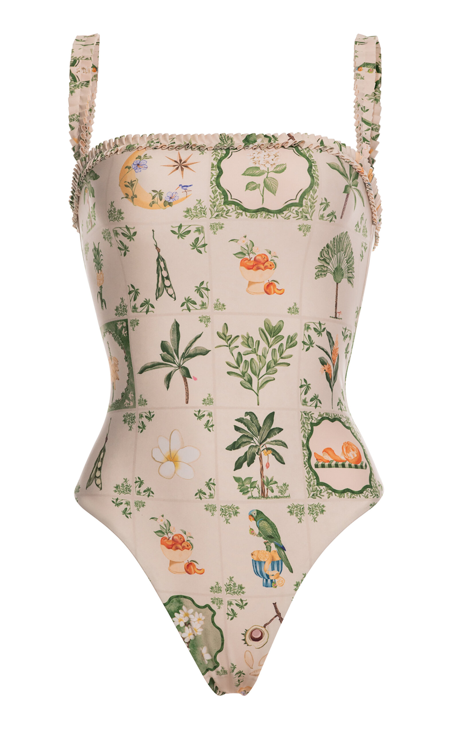 Agua by Agua Bendita Limon Patterned One-Piece SwimSuit