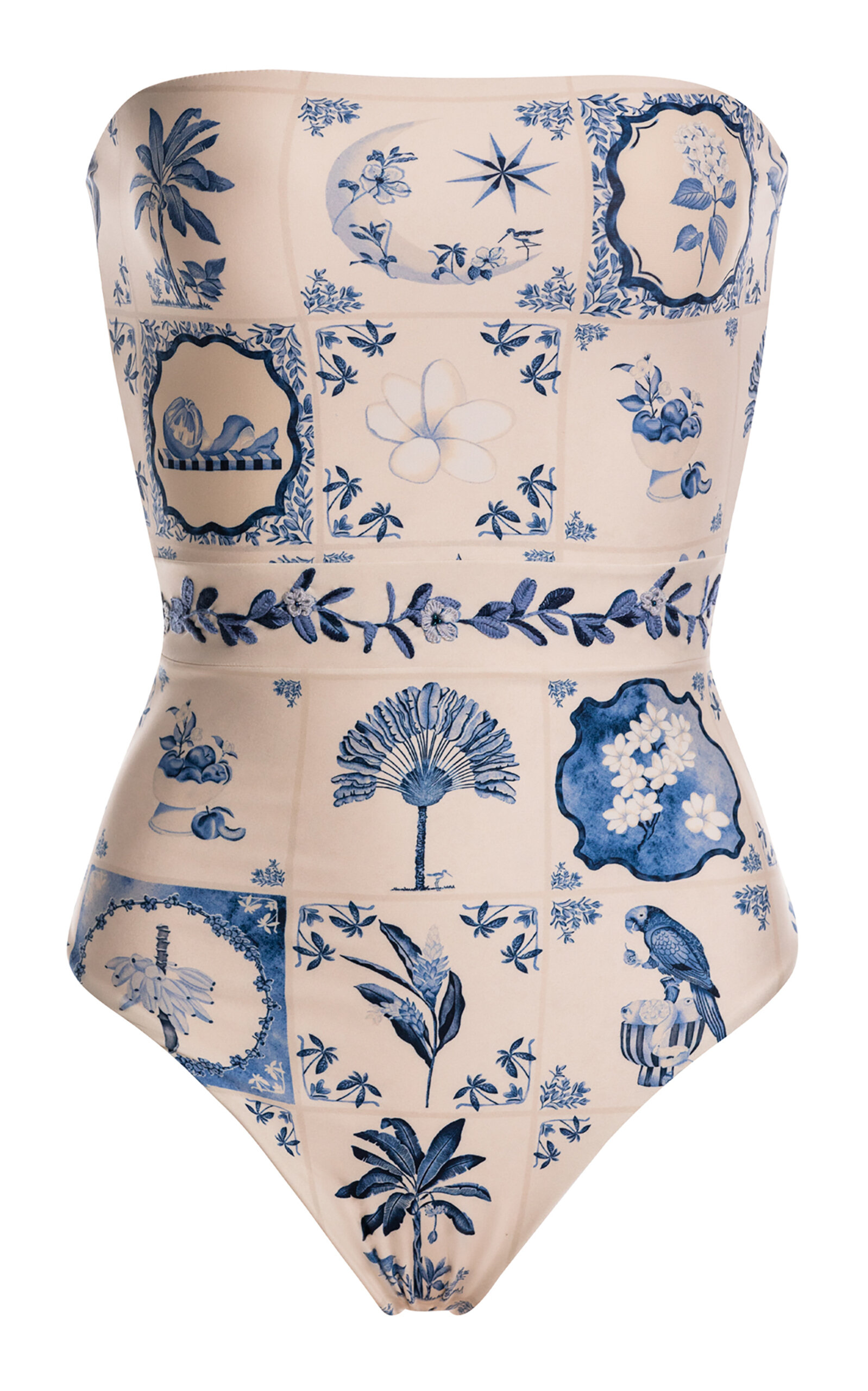 Agua by Agua Bendita Ilusion Printed Strapless One-Piece Swimsuit