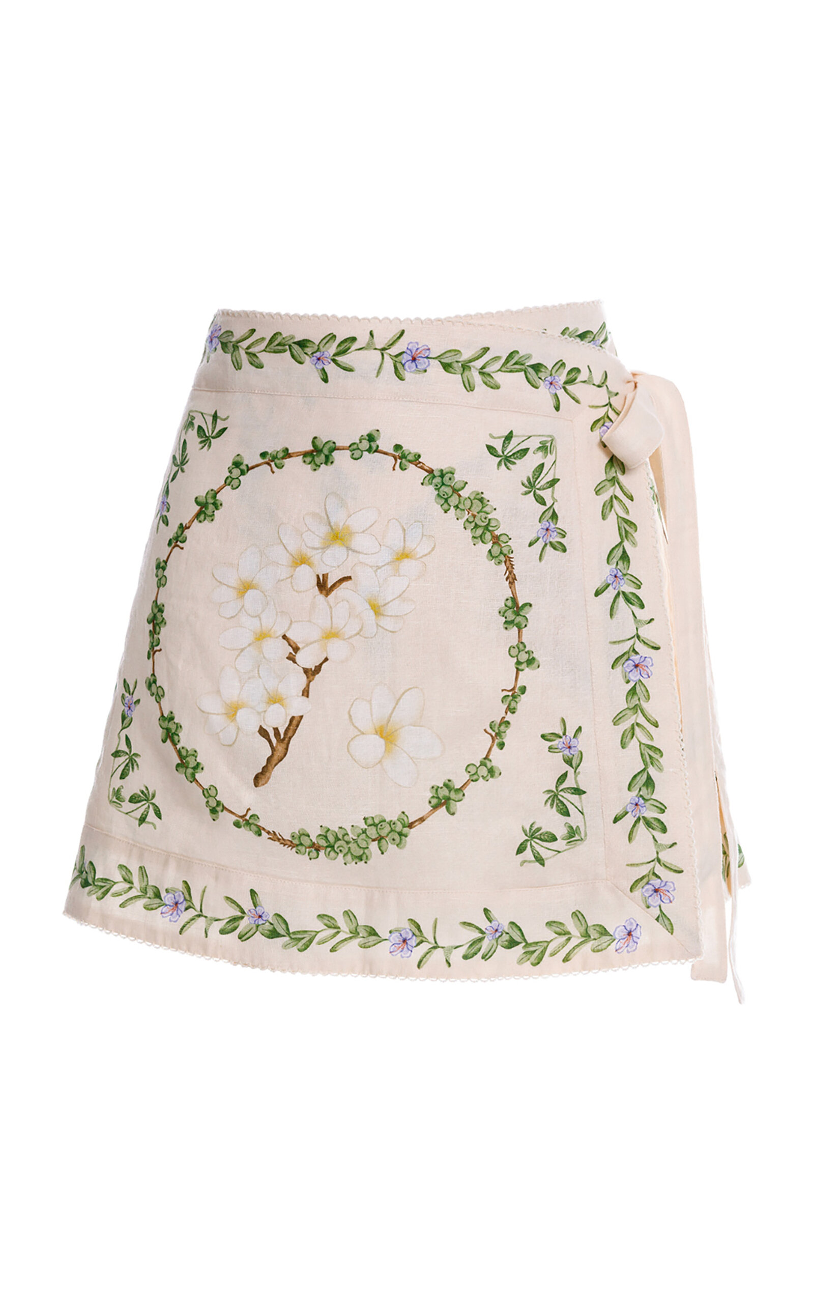 Agua by Agua Bendita Luna Printed Linen Mini Pareo - Multi - XS/S