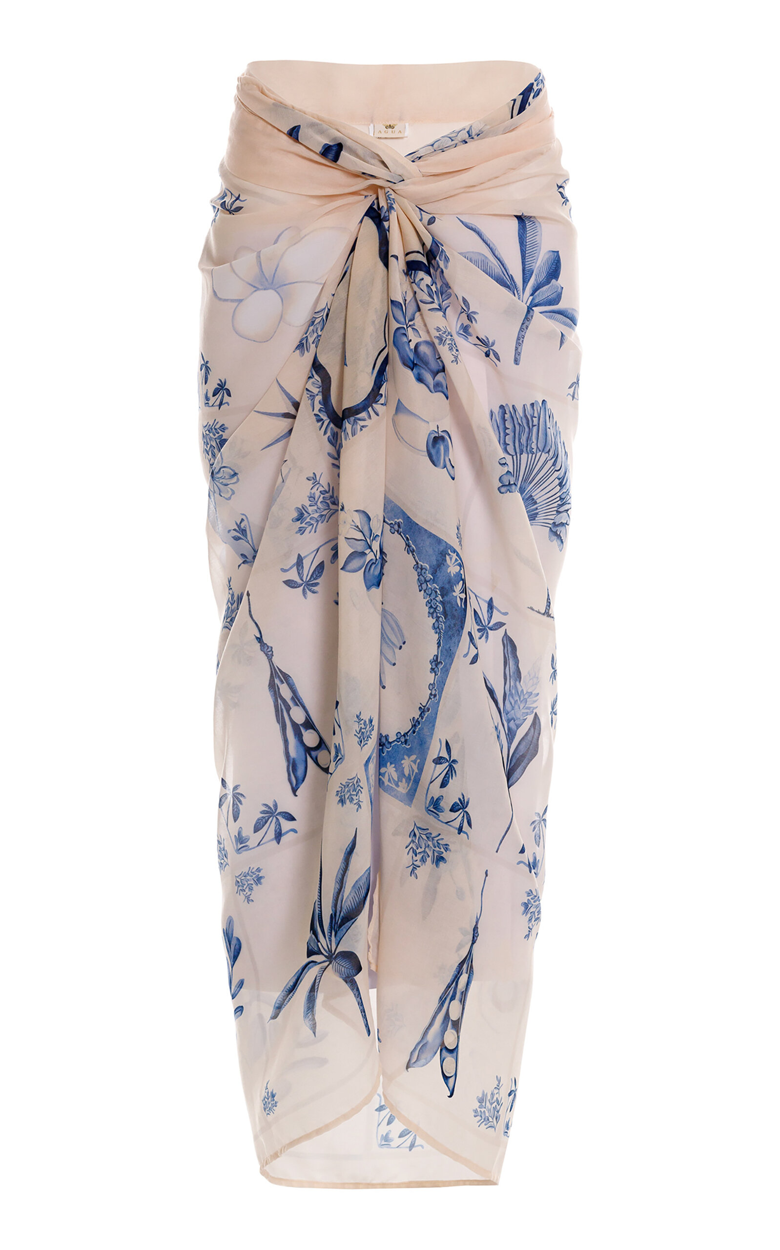 Agua by Agua Bendita Lavanda Cotton-Silk Pareo - Multi - OS - Women's Clothing