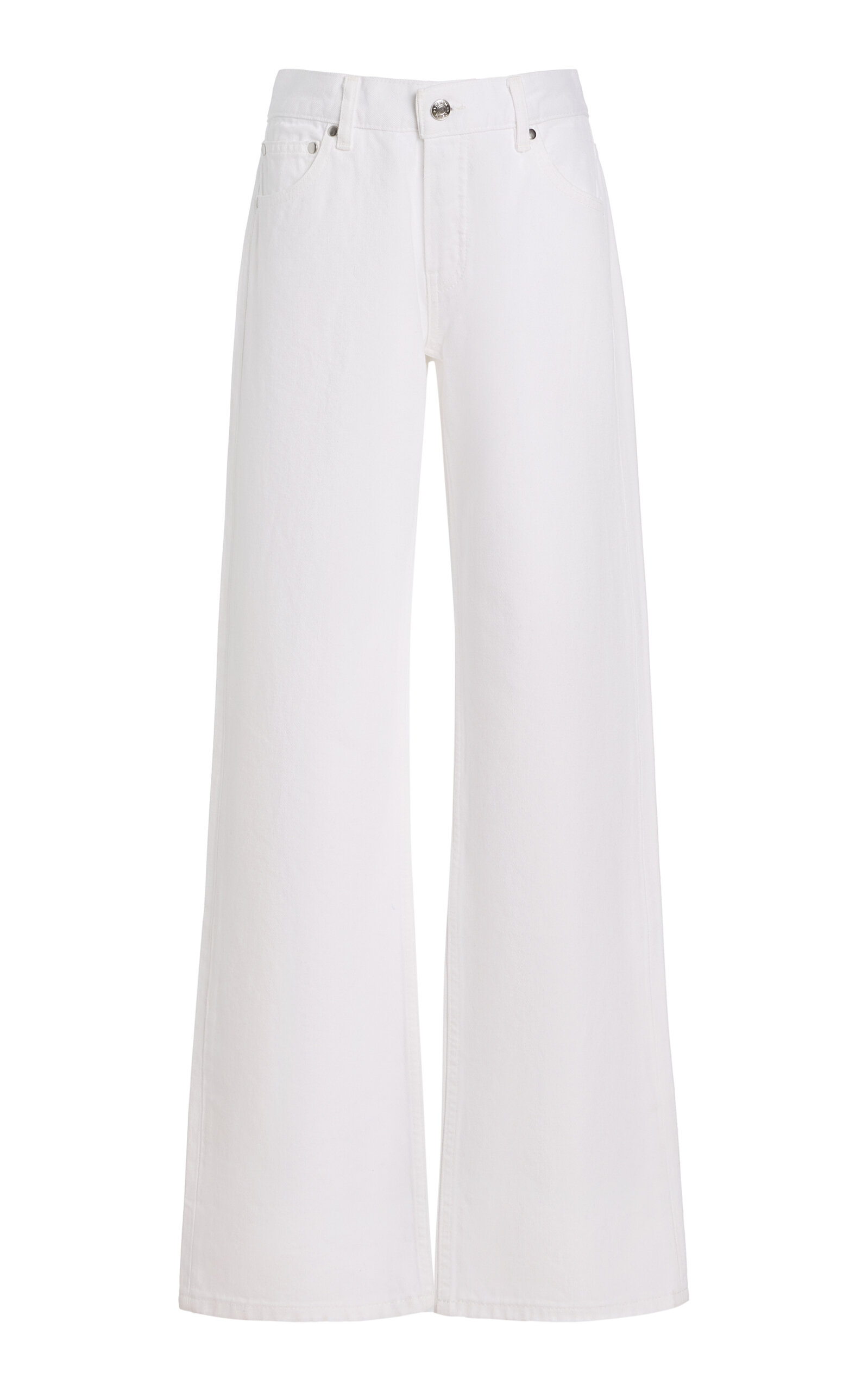 EB Denim Rigid Low-Rise Baggy Jeans - White
