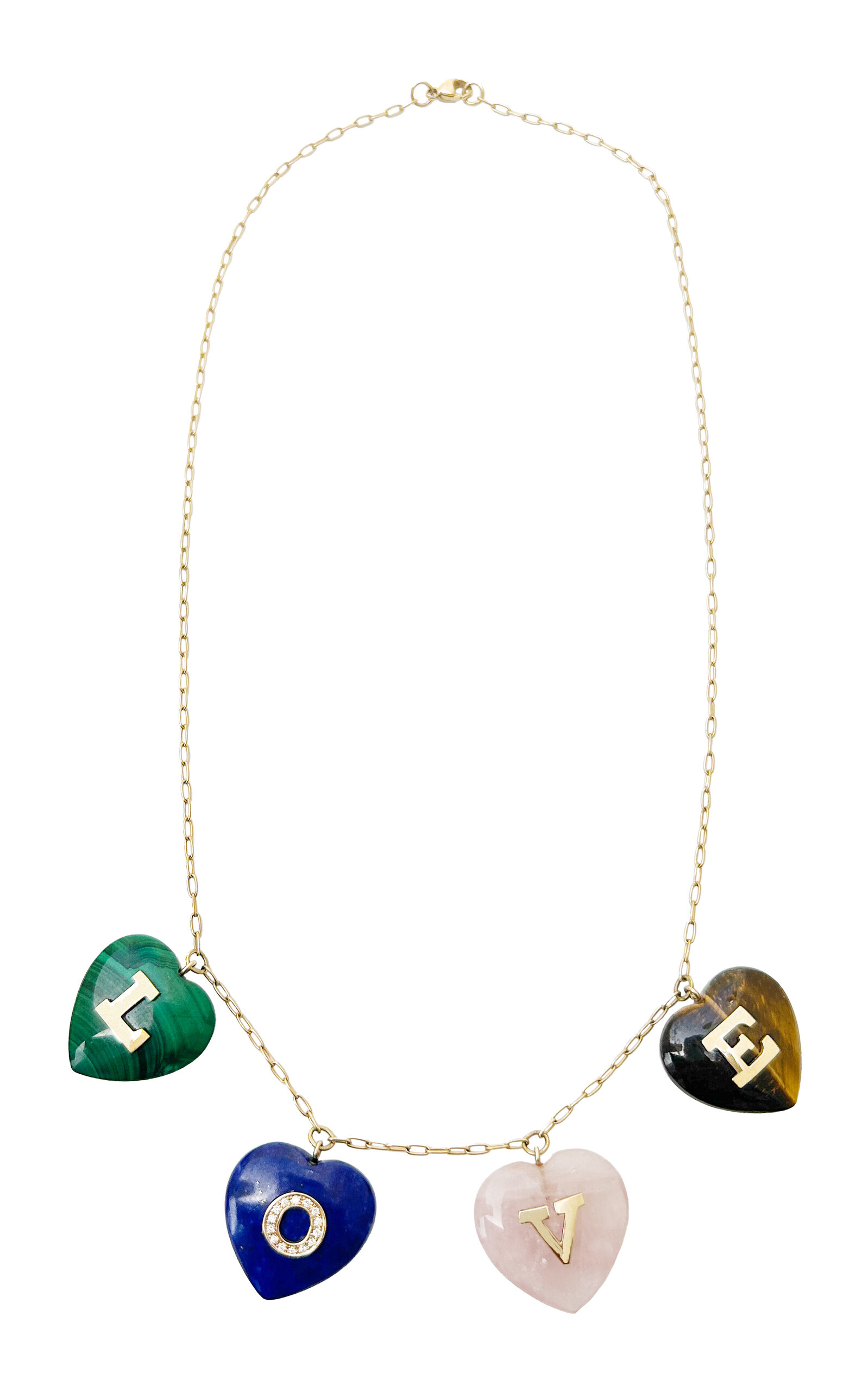 14K Yellow Gold Multi-Stone Necklace