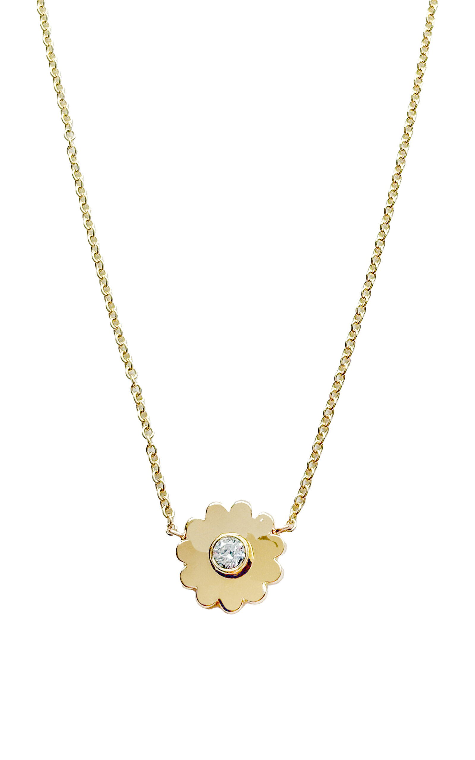 18K Yellow Gold Diamond Necklace