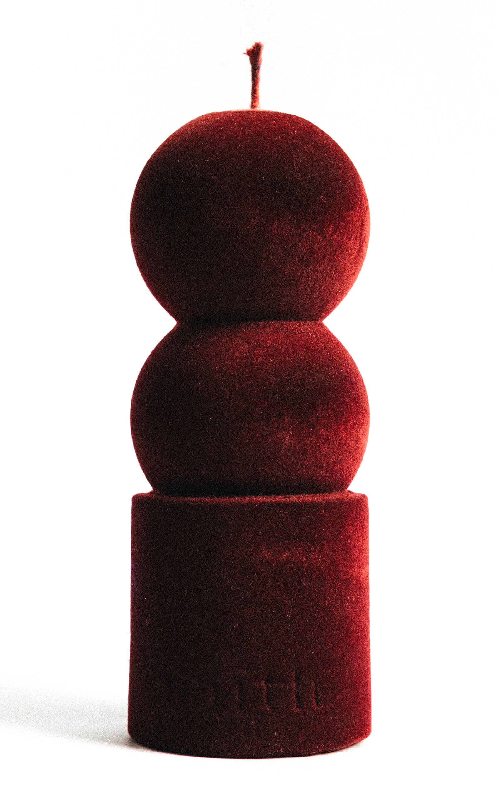 Taith Large Lilu Velvet Candle In Burgundy
