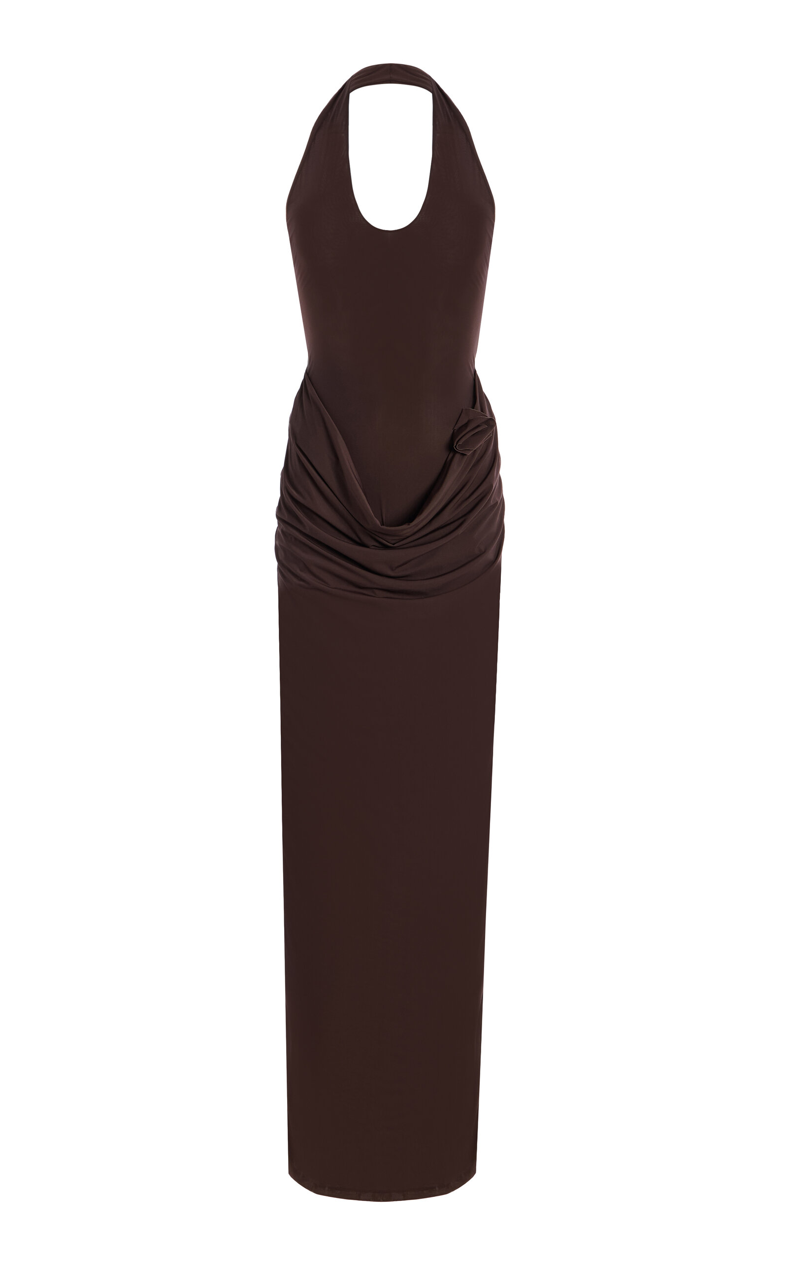 Maygel Coronel Conto Draped Jersey Maxi Dress