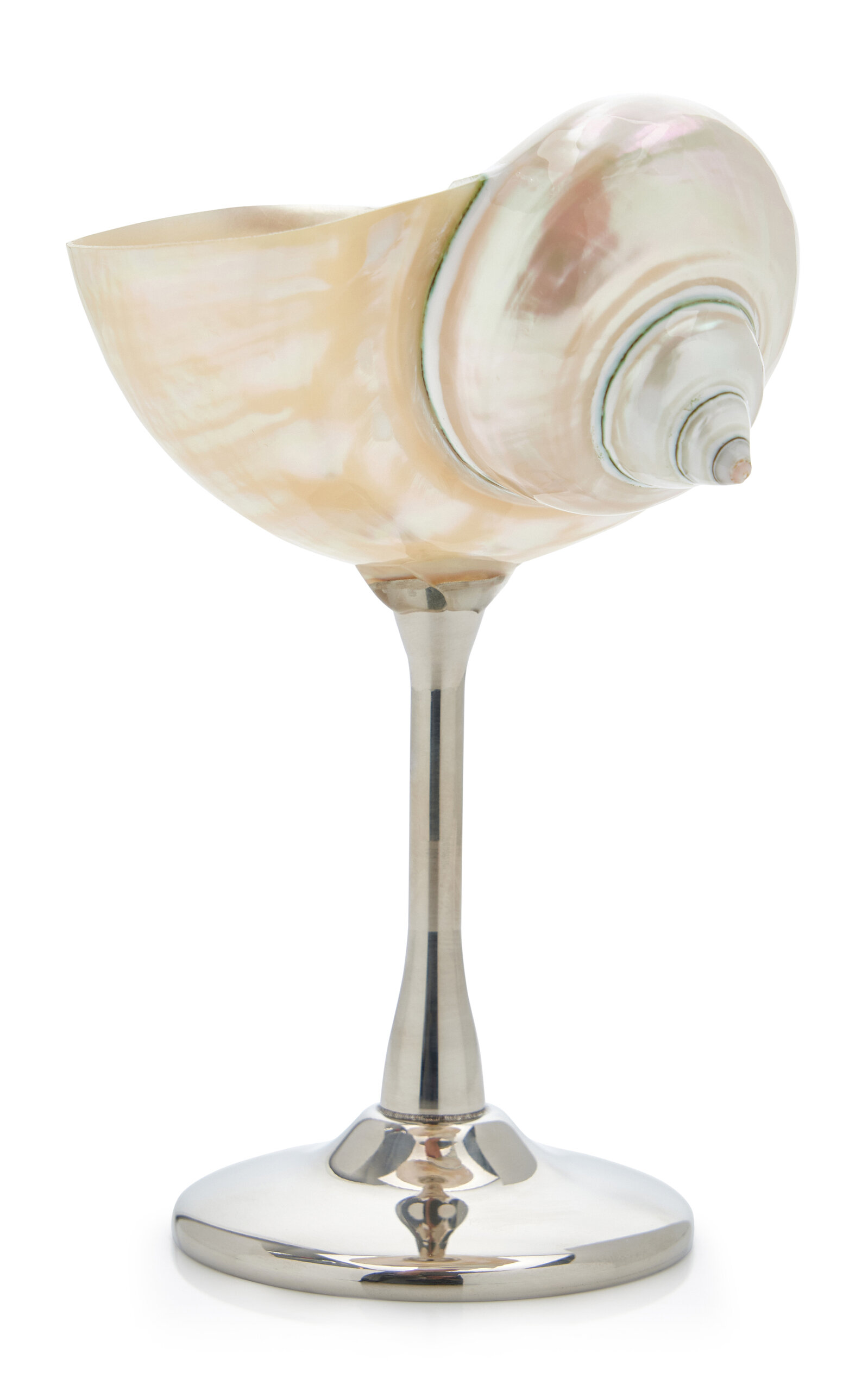 Tres J Shell Silver Stemmed Cocktail Glass - Neutral