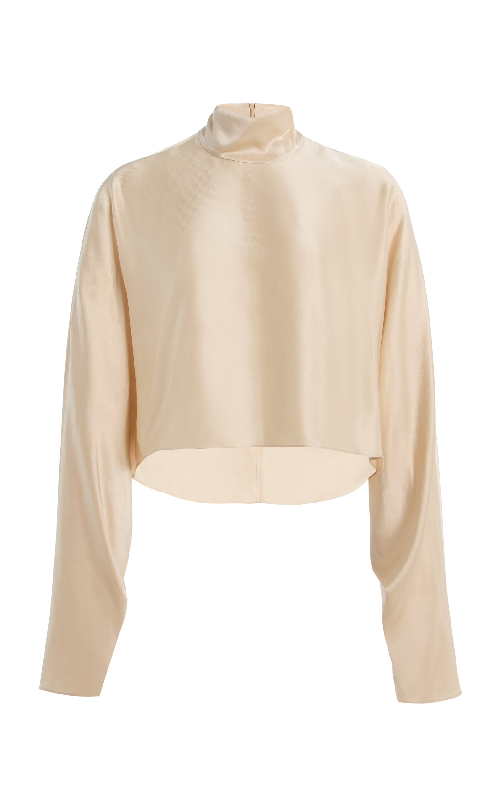 LAPOINTE Satin Caftan Top - Neutral - XS