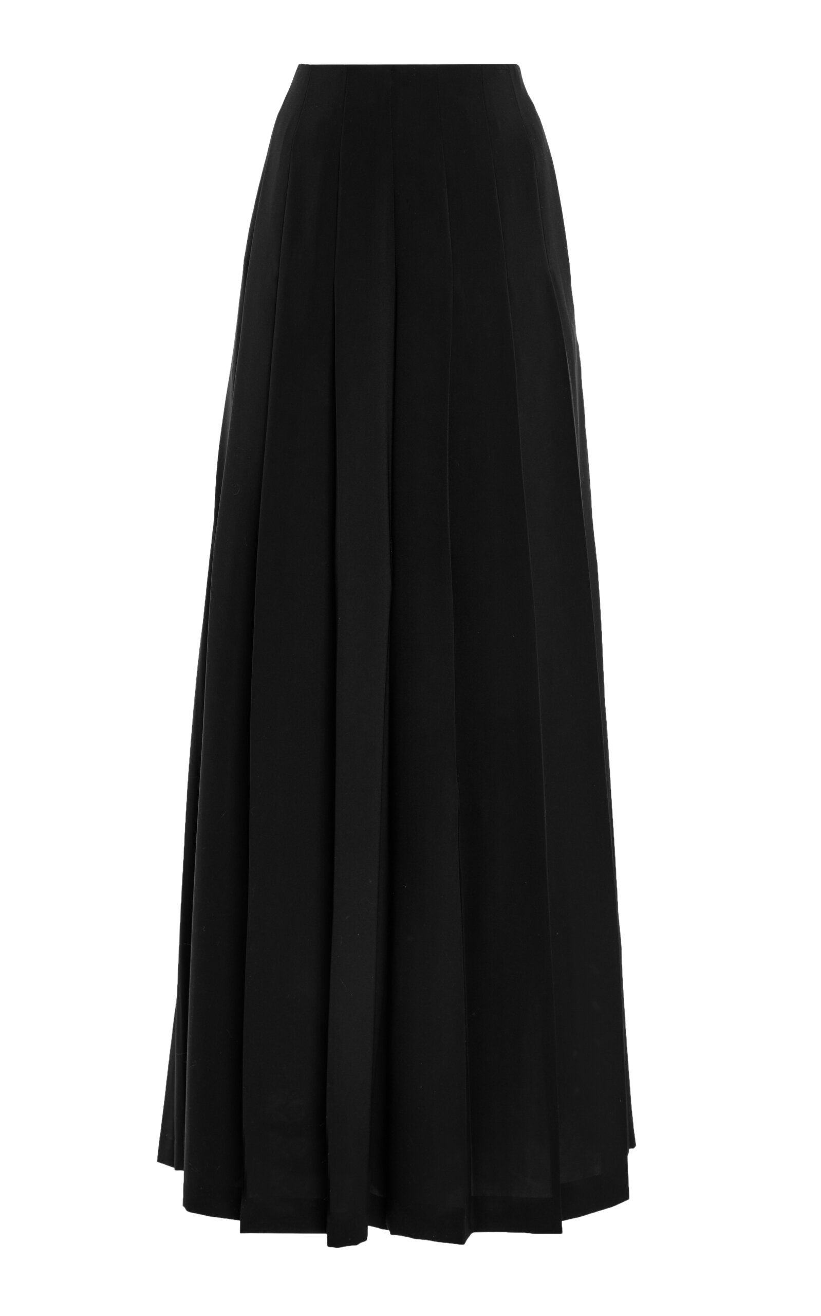 Lafayette 148 Georgette Pleated Wide Leg Pants - Black