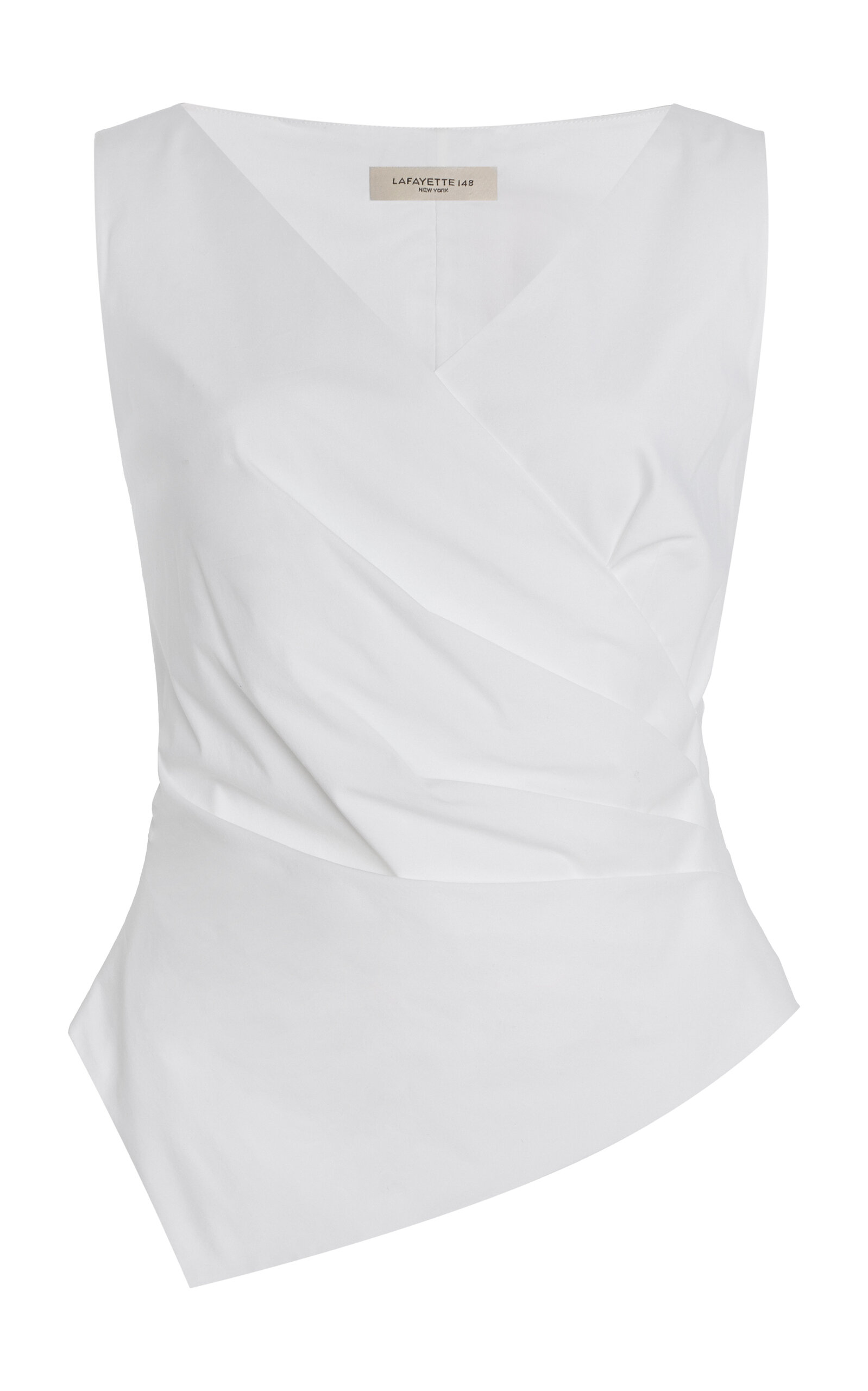 Stretch Cotton Wrap Top