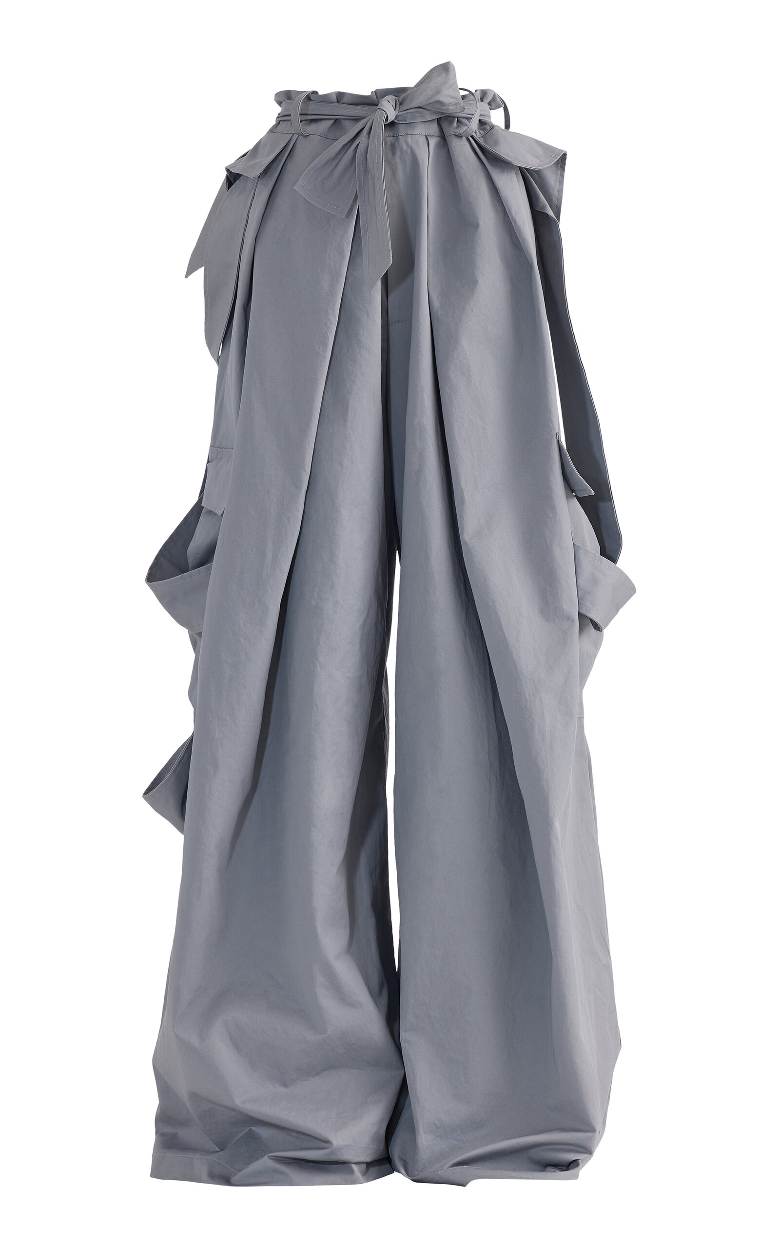 Maticevski High Gear Cargo Cotton Wide-Leg Pants - Grey
