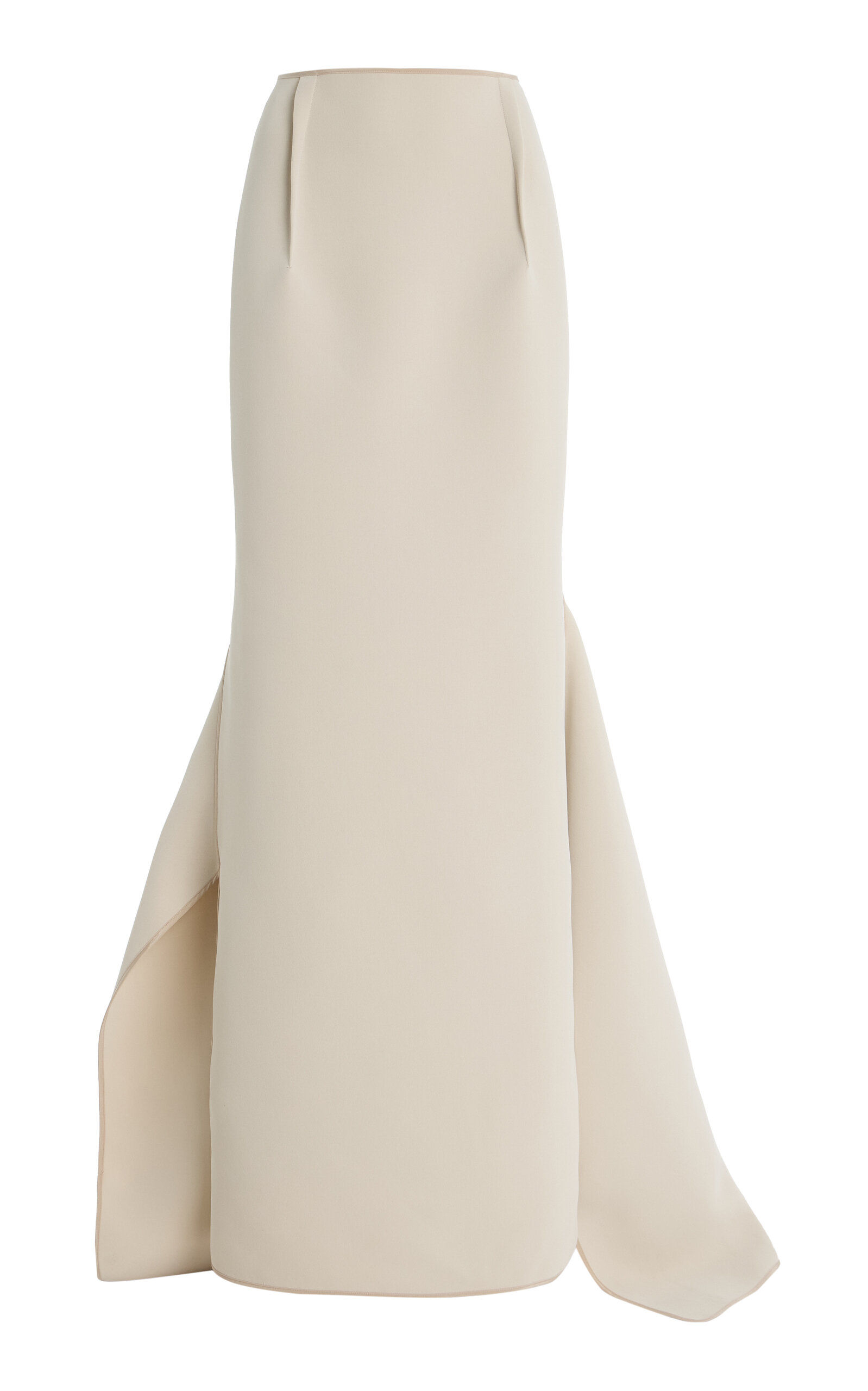 Snaking Bonded-Crepe Maxi Skirt