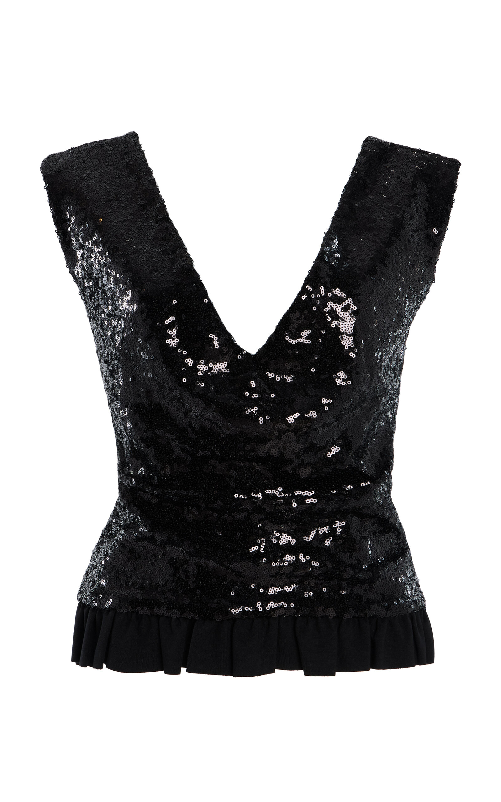 Tae Park Exclusive Petal Sequined Open-Back Top