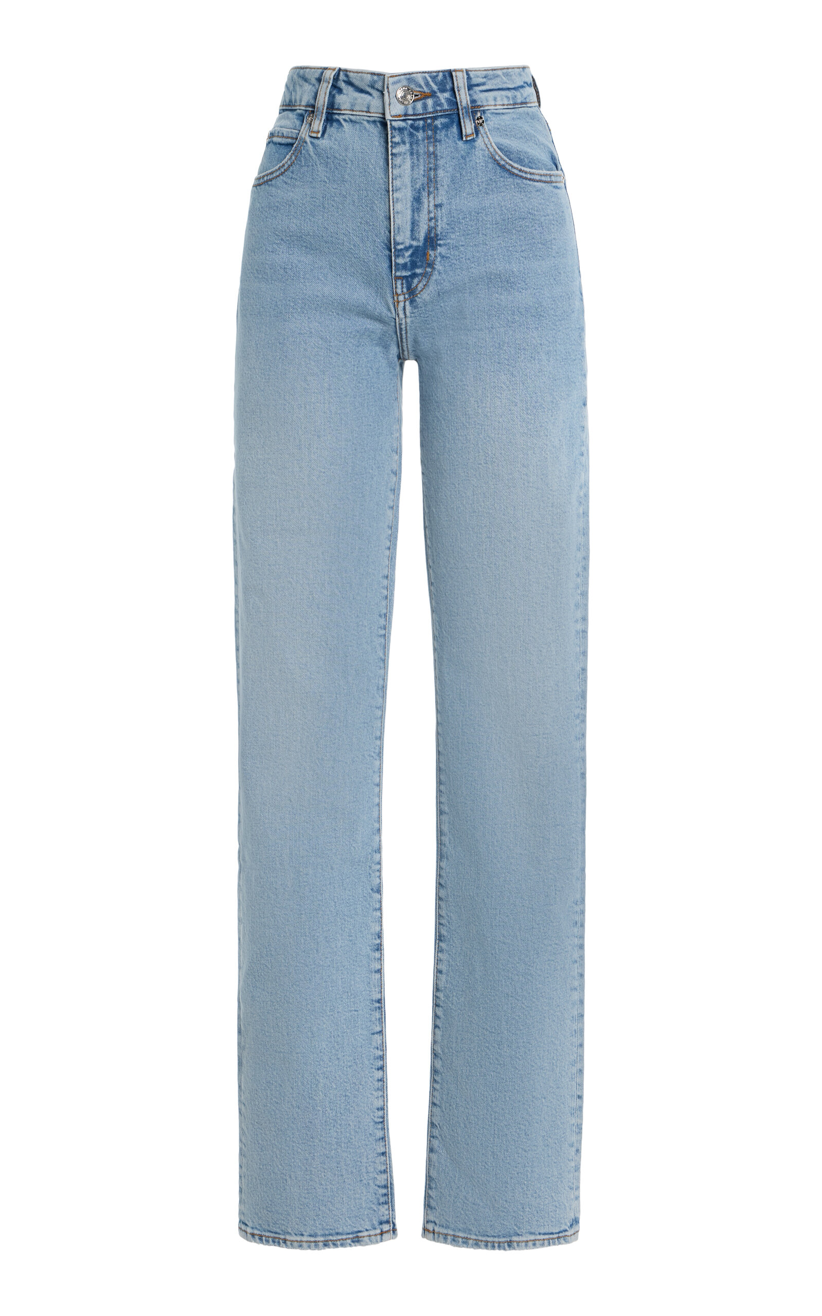 FRAME The Ruler Stretch High-Rise Straight-Leg Jeans