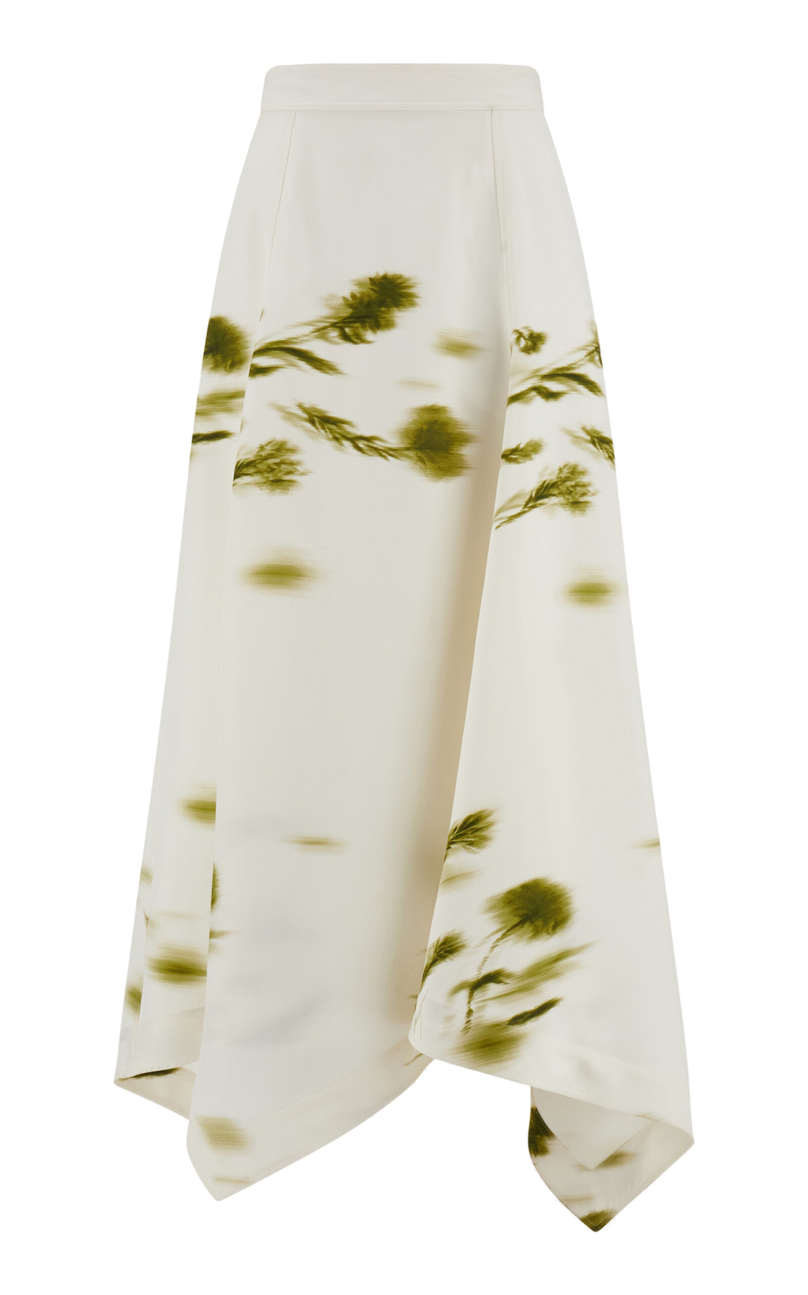 Ferragamo Printed Handkerchief Skirt In White