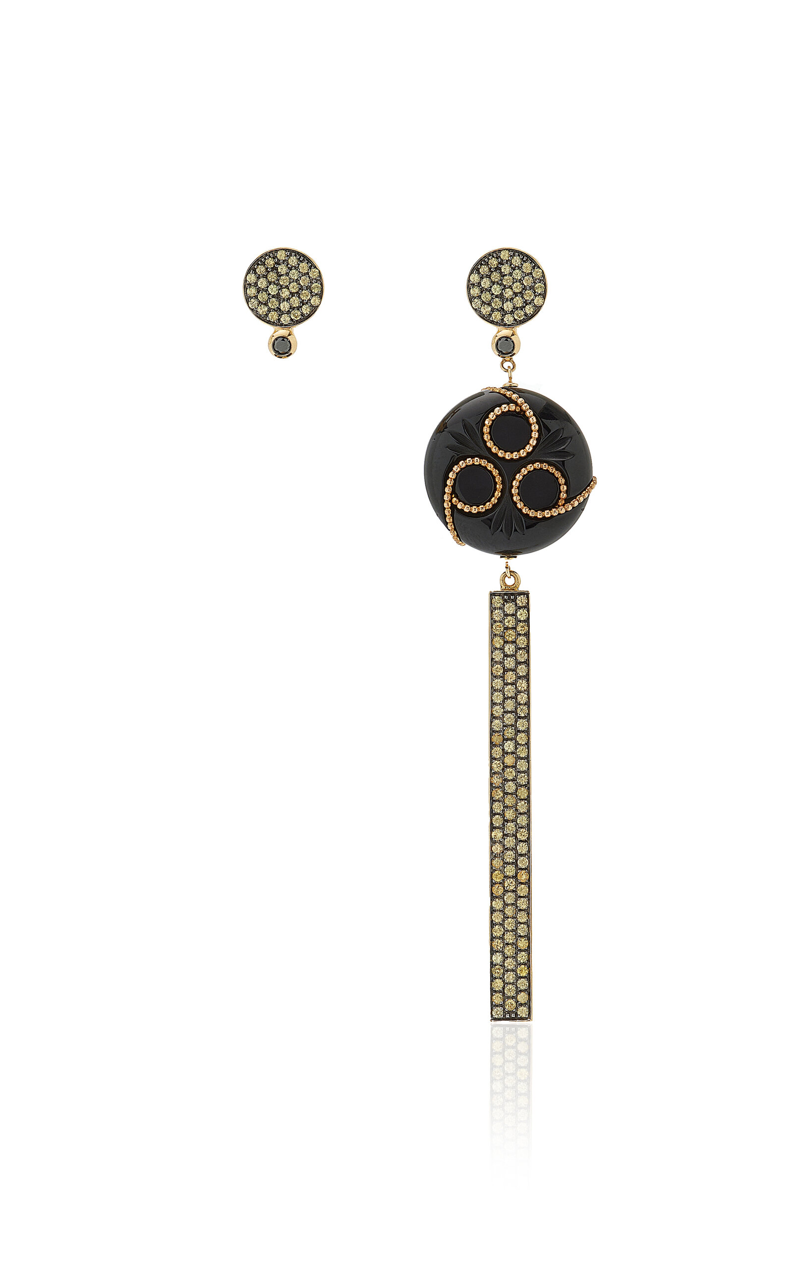 Notte Senza Luna 18K Yellow Gold Sapphire; Diamond Earrings