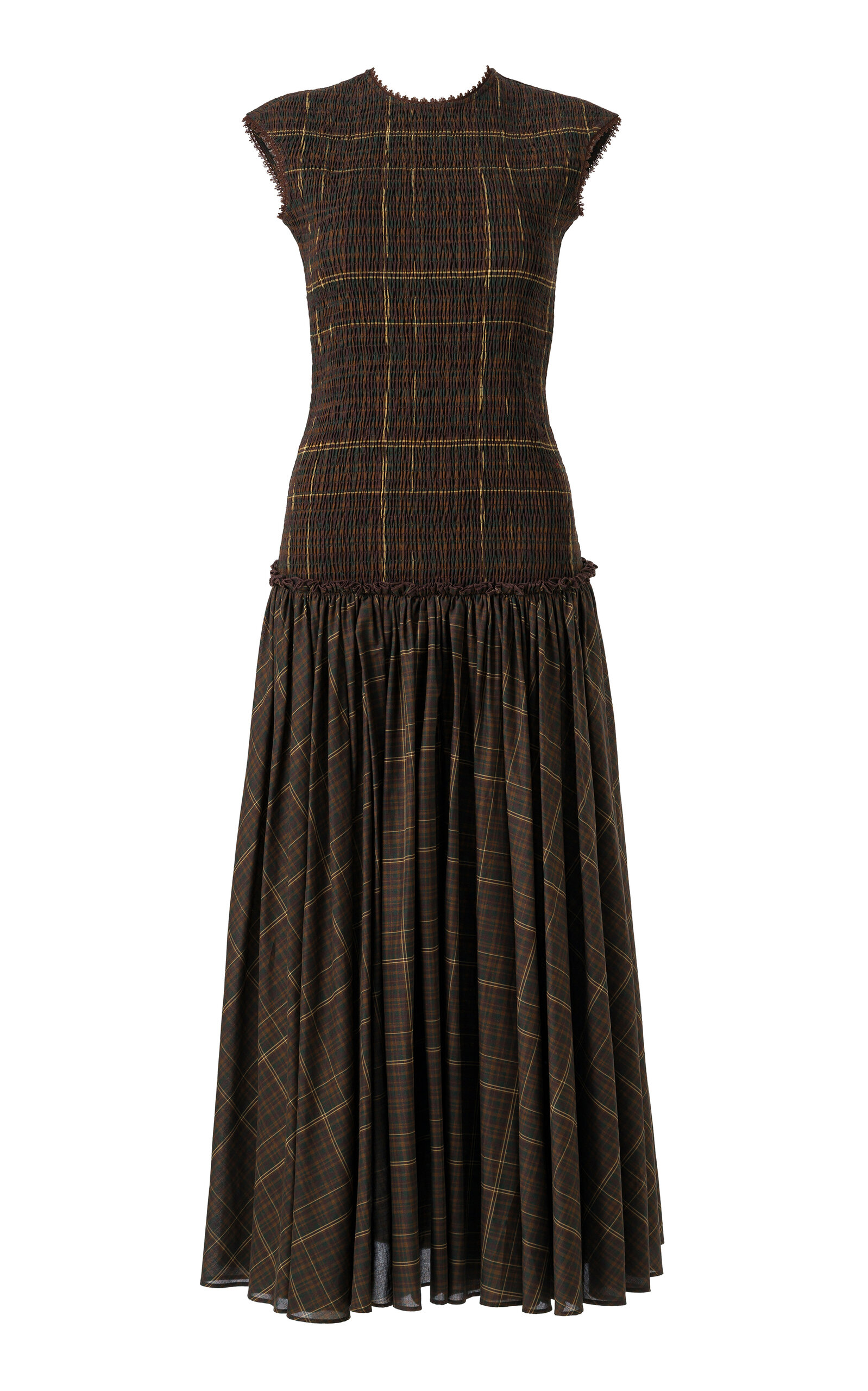 Siedres Renes Smocked Cotton Maxi Dress In Multi