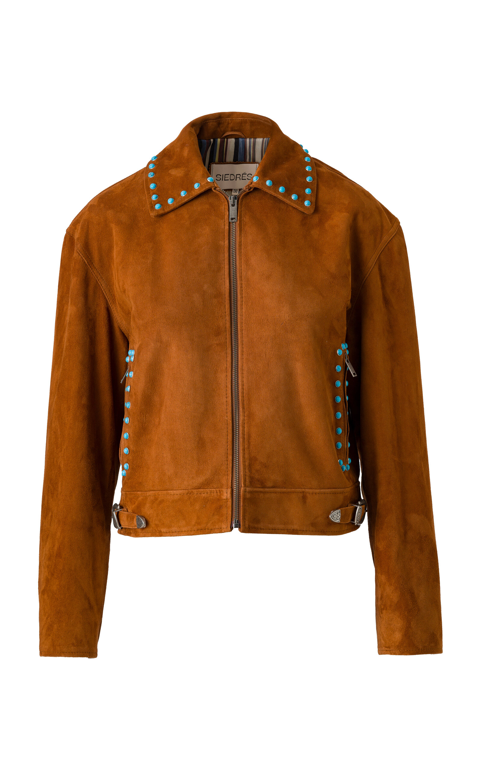 SIEDRÉS Ioaris Embellished Suede Jacket - Brown
