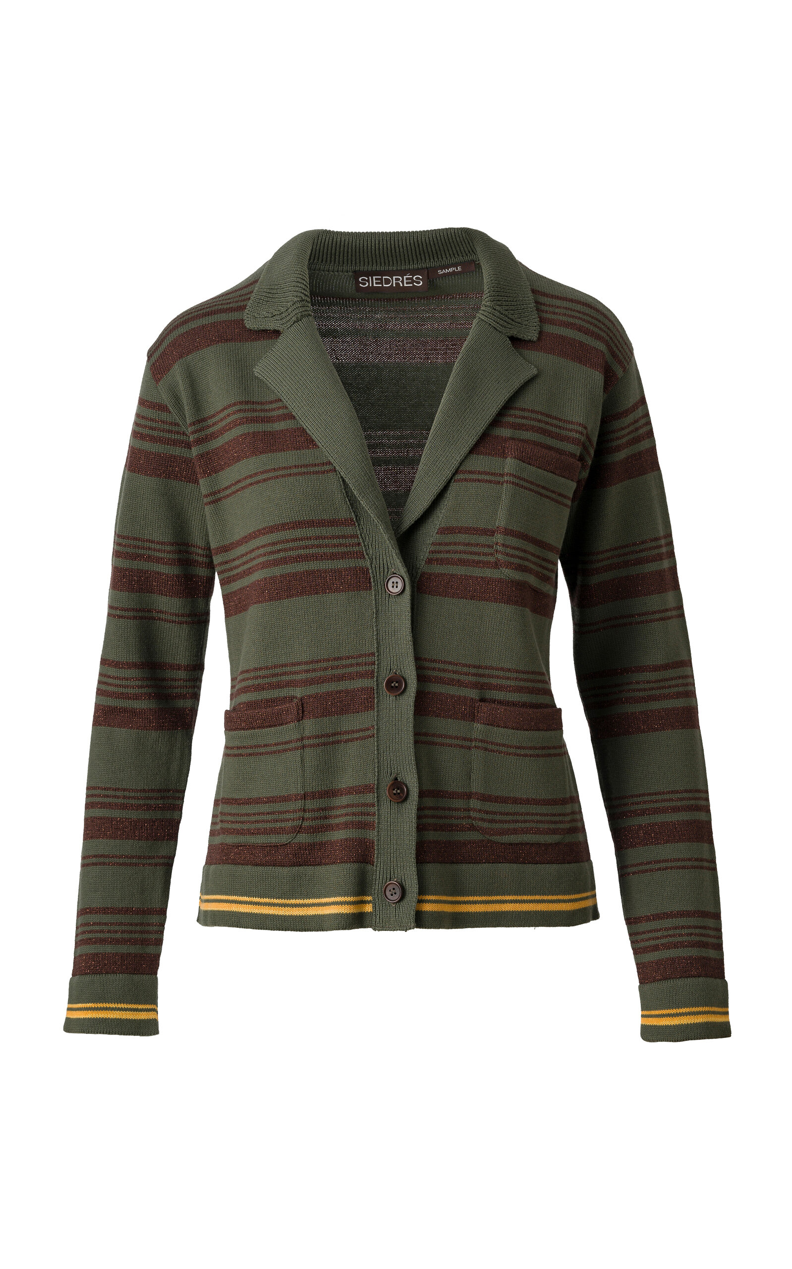 SIEDRÉS Nerian Striped Cotton Cardigan
