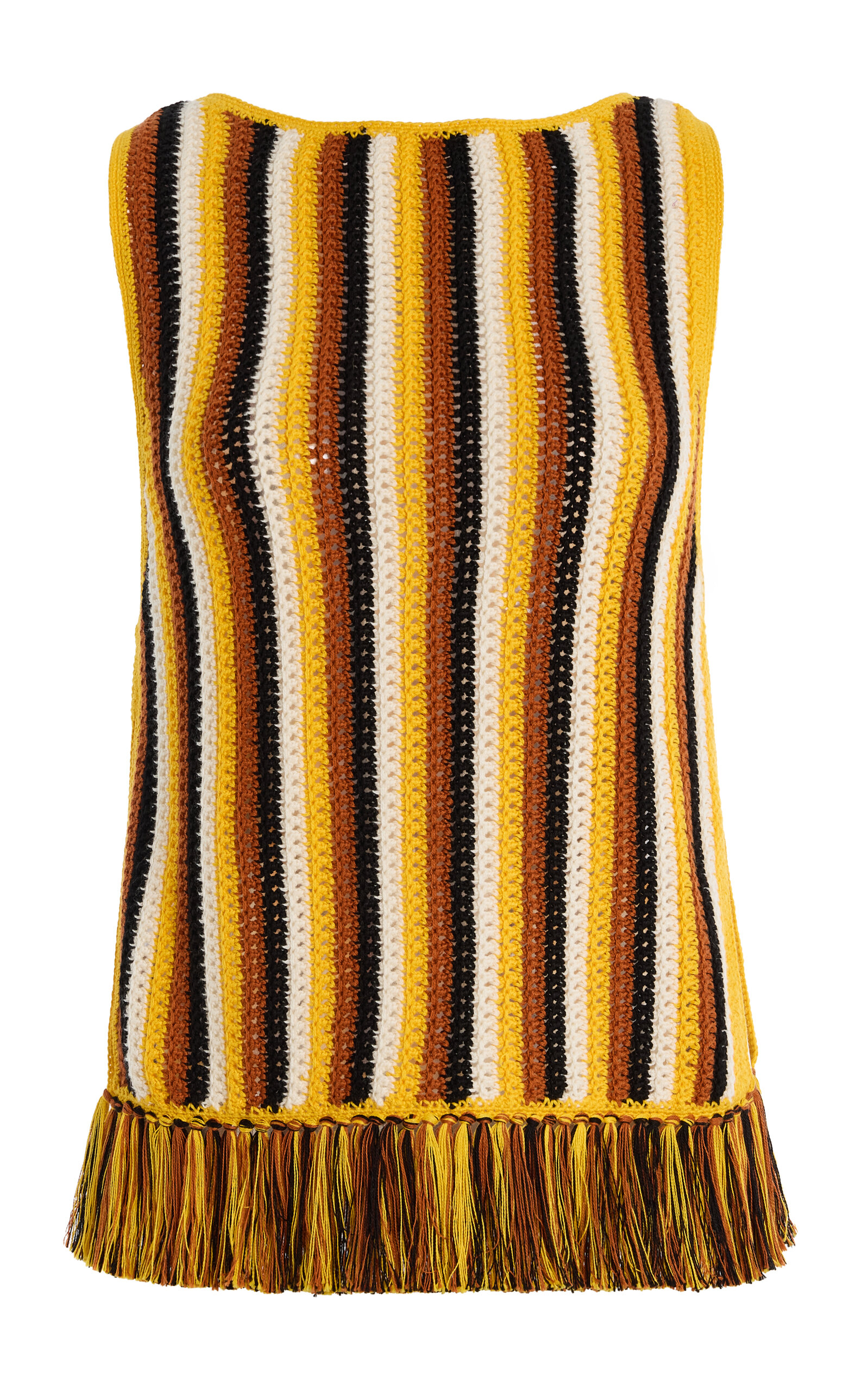 ESCVDO Misti Fringed Crocheted Cotton Top