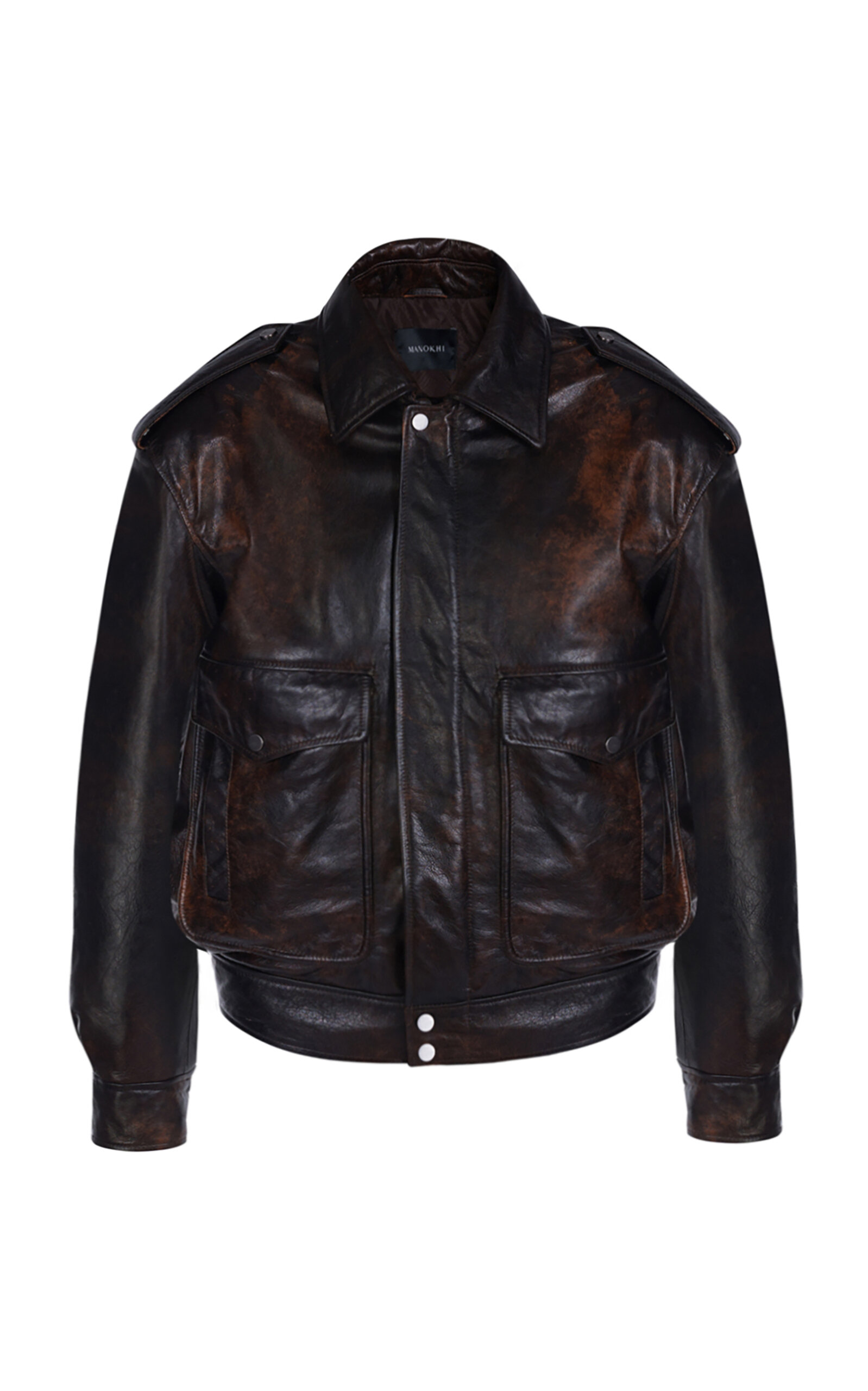 MANOKHI Devin Sheep Leather Jacket - Brown
