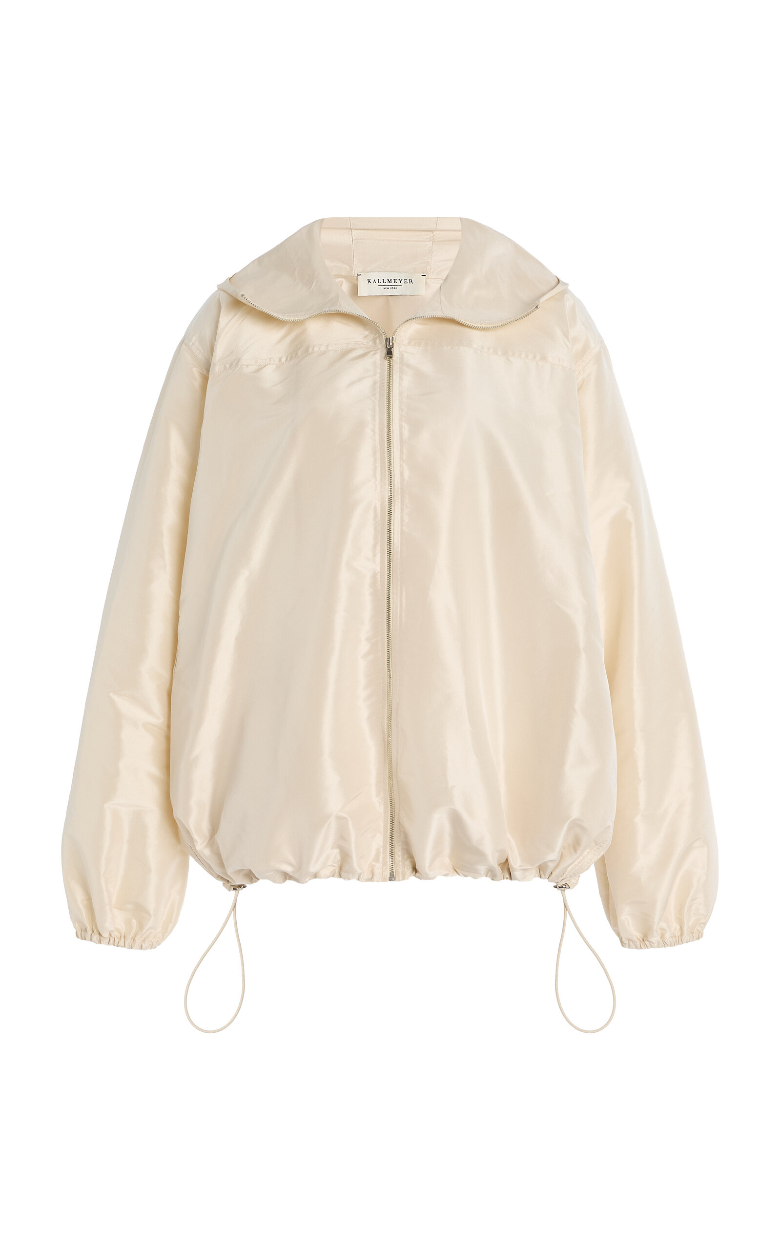 KALLMEYER Suri Silk Windbreaker Jacket - Ivory - XS