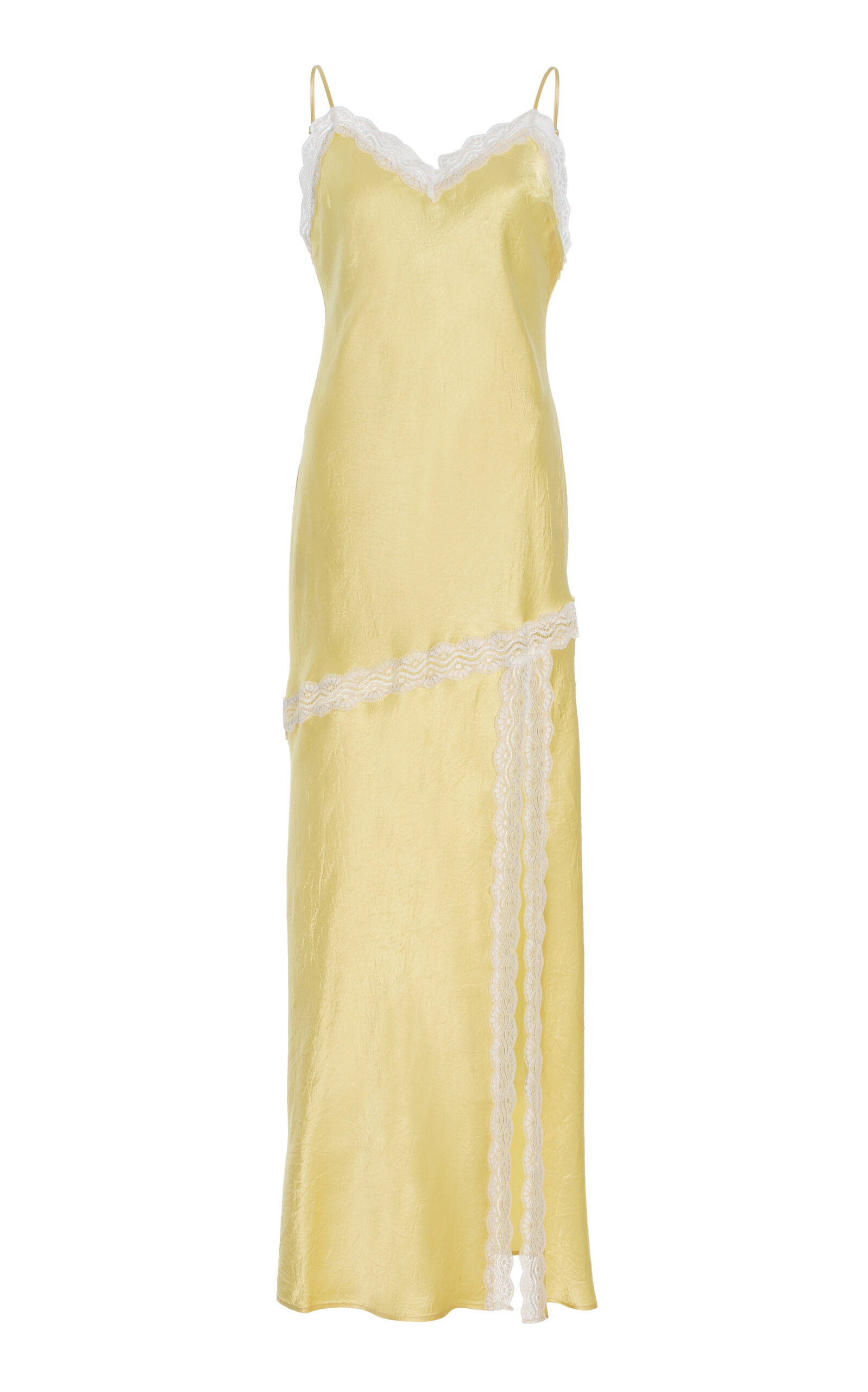 Third Form Exclusive Lace-Detailed Satin Midi Slip Dress