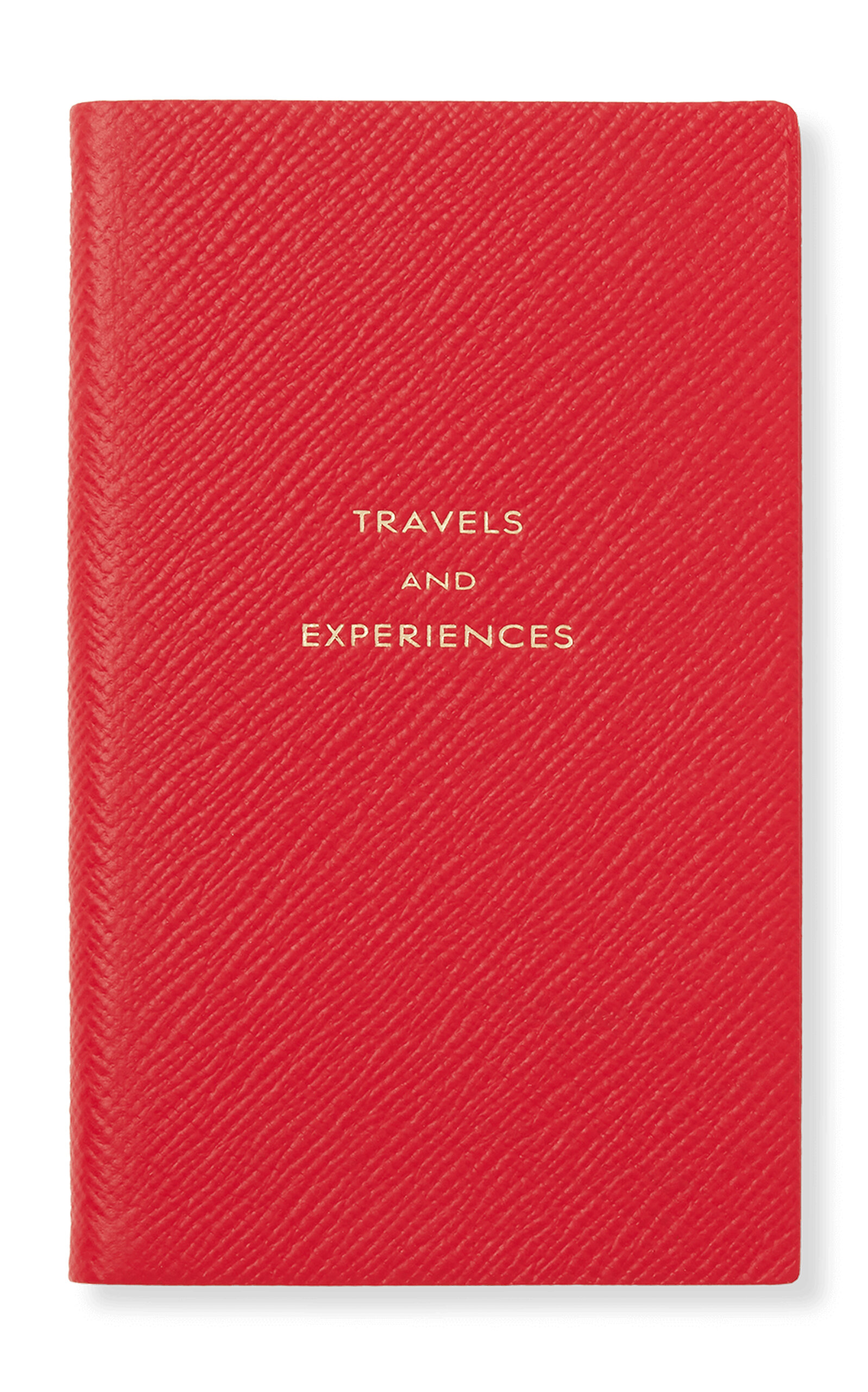 Smythson Travels And Experiences Panama Leather Notebook In Red