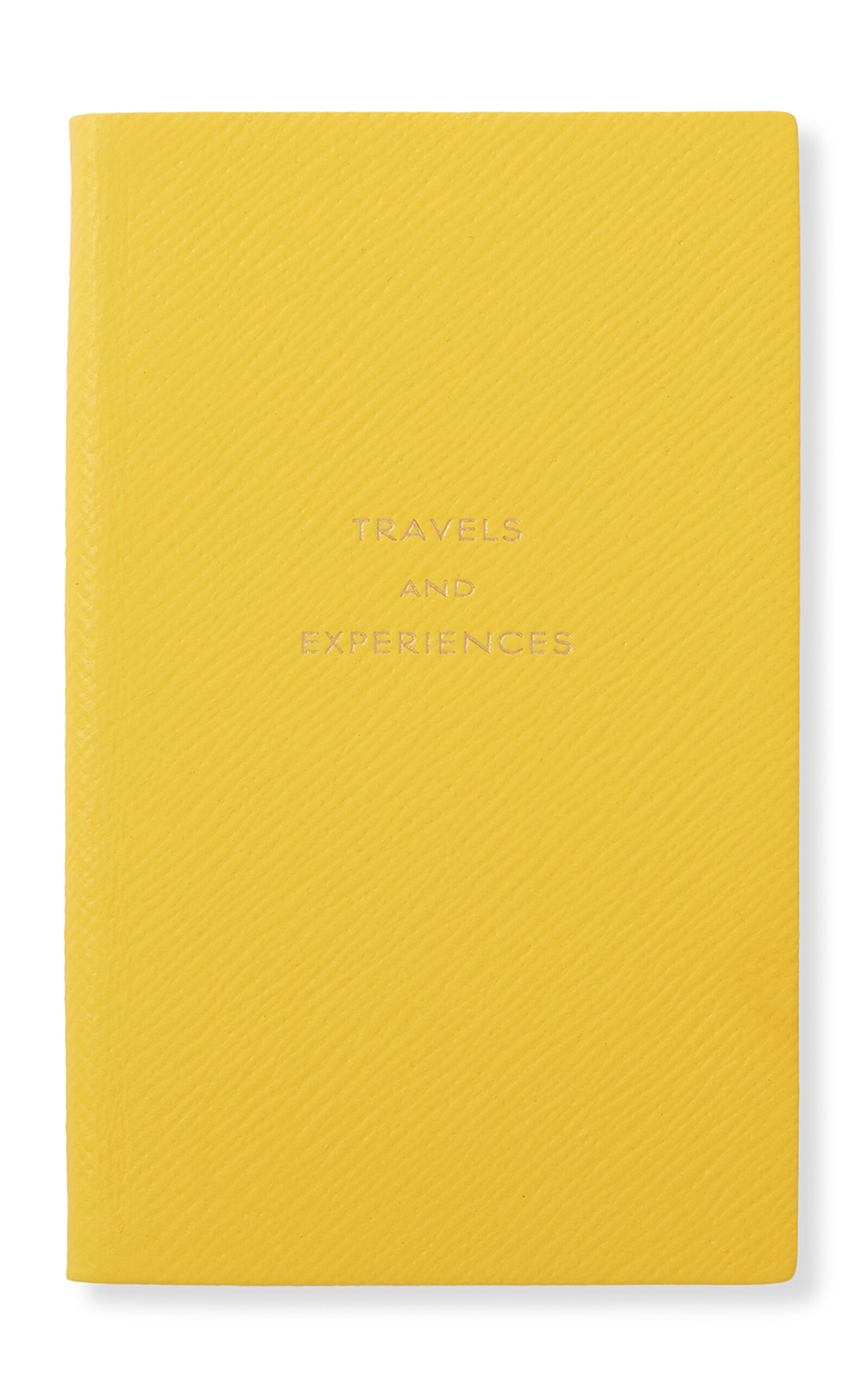 Smythson Travels And Experiences Panama Leather Notebook In Yellow